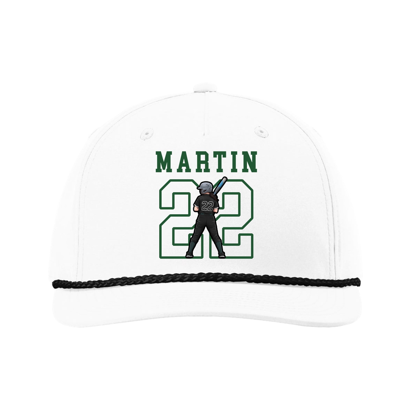 Five-Panel Classic Rope Cap — Shirsey in White