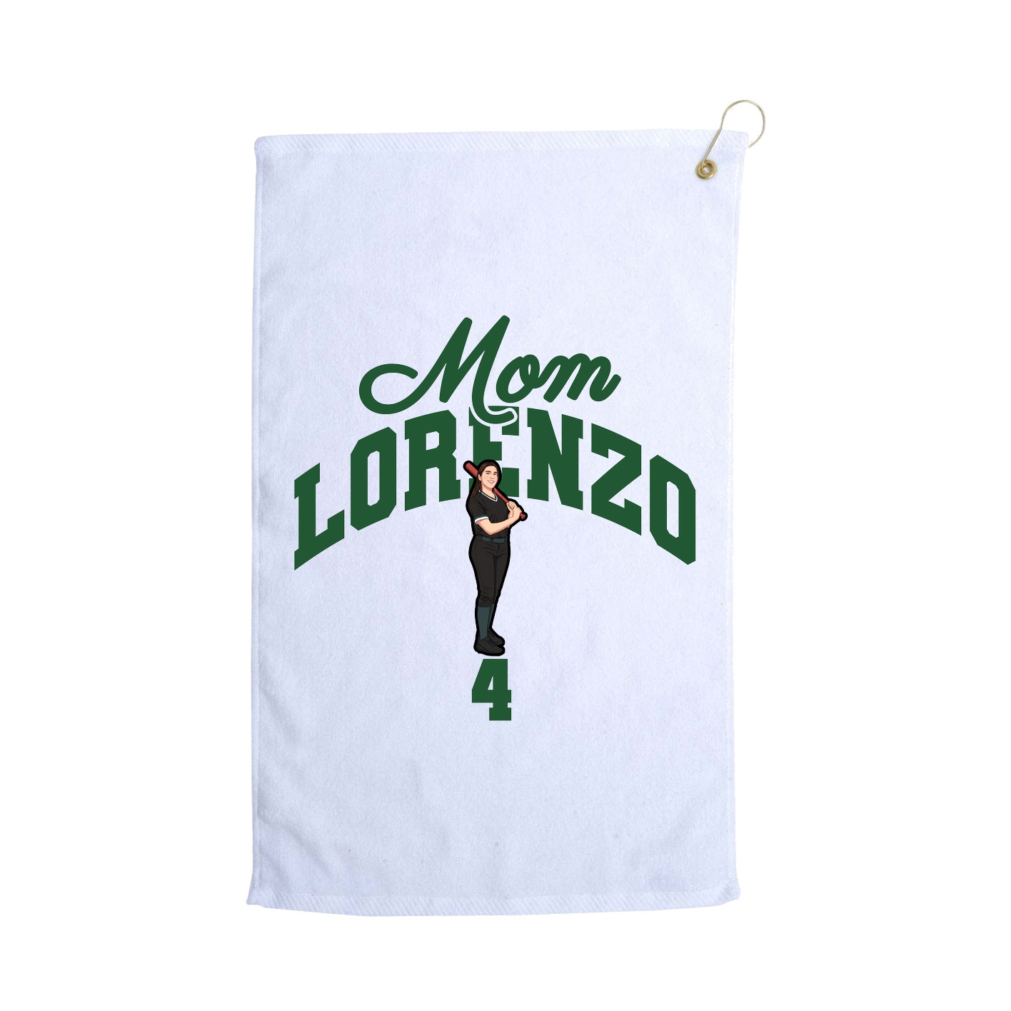 Golf Towel — Mothers Day Arch in White