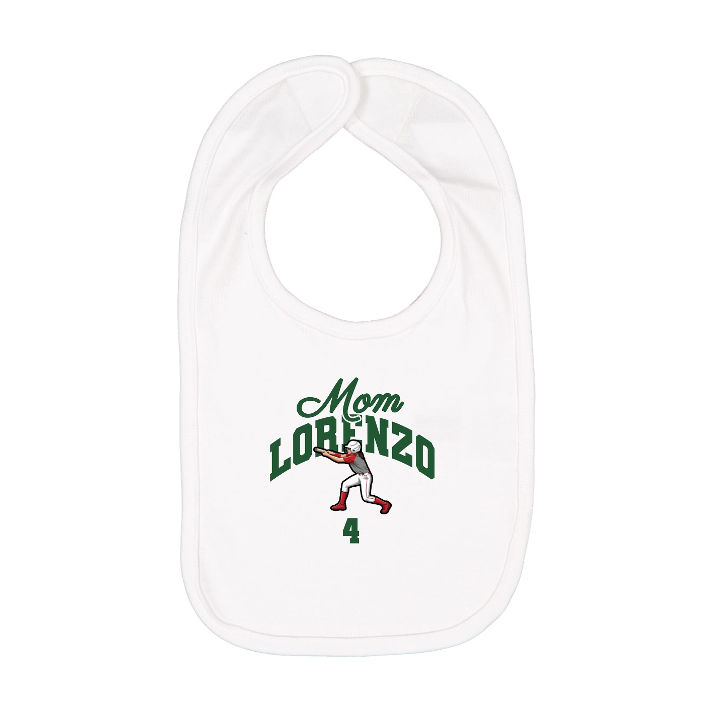 Infant Bib — Mothers Day Arch in White