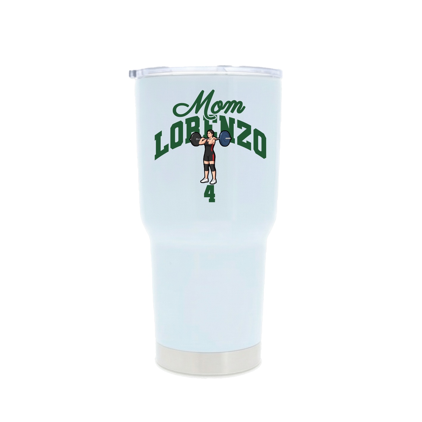 30oz Stainless Steel Tumbler — Mothers Day Arch in White