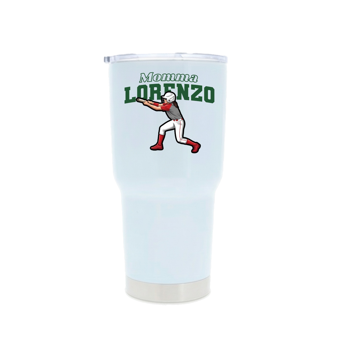 30oz Stainless Steel Tumbler — Mothers Day Block in White