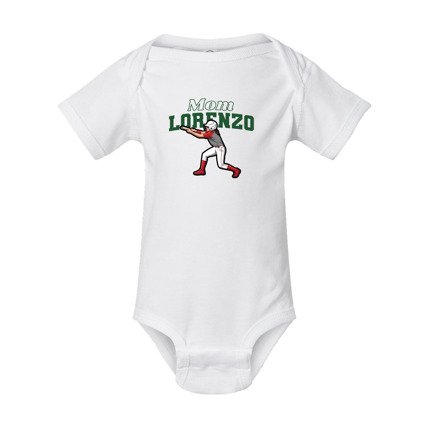 Baby Onesie — Mothers Day Block in White