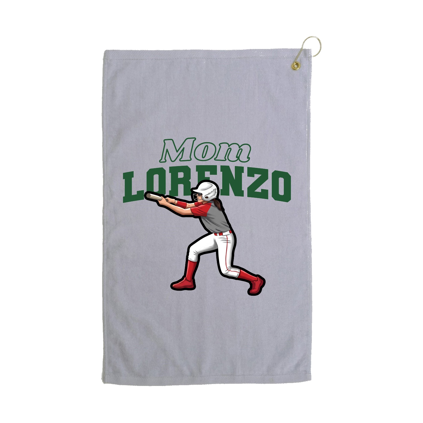 Golf Towel — Mothers Day Block in Grey