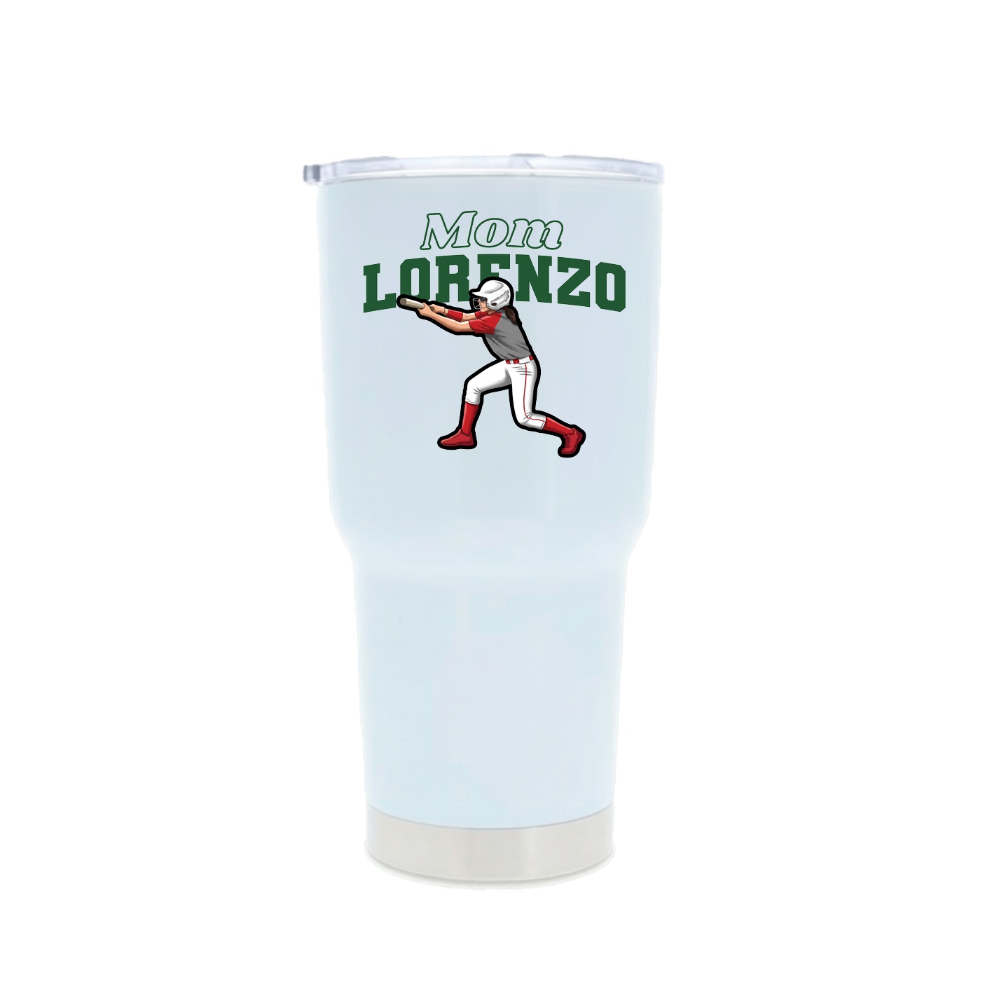 30oz Stainless Steel Tumbler — Mothers Day Block in White