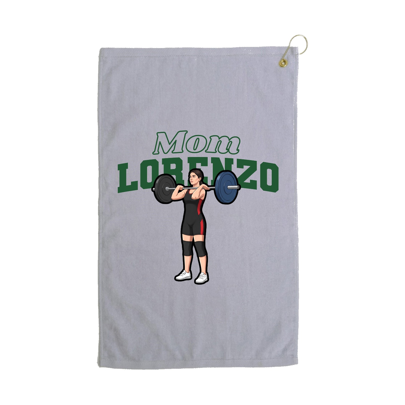 Golf Towel — Mothers Day Block in Grey