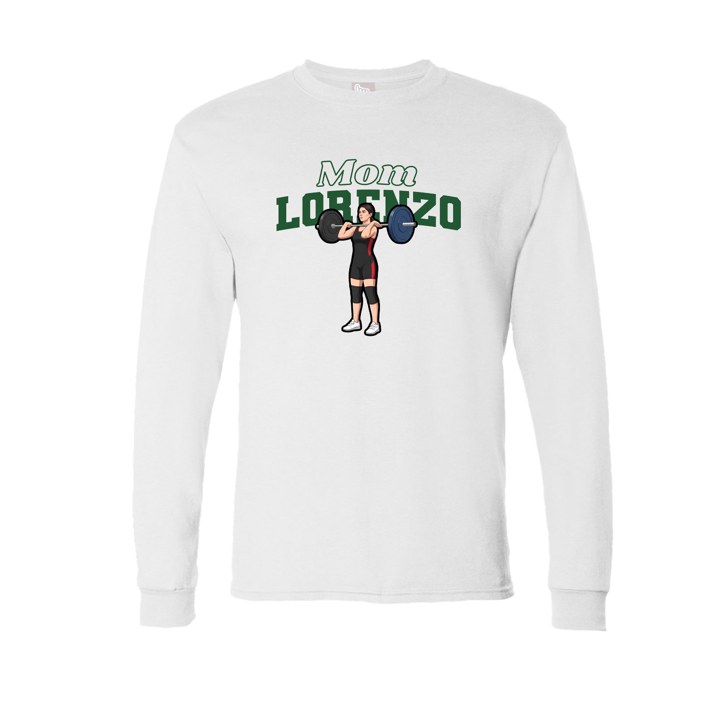 Long Sleeve Tee — Mothers Day Block in White