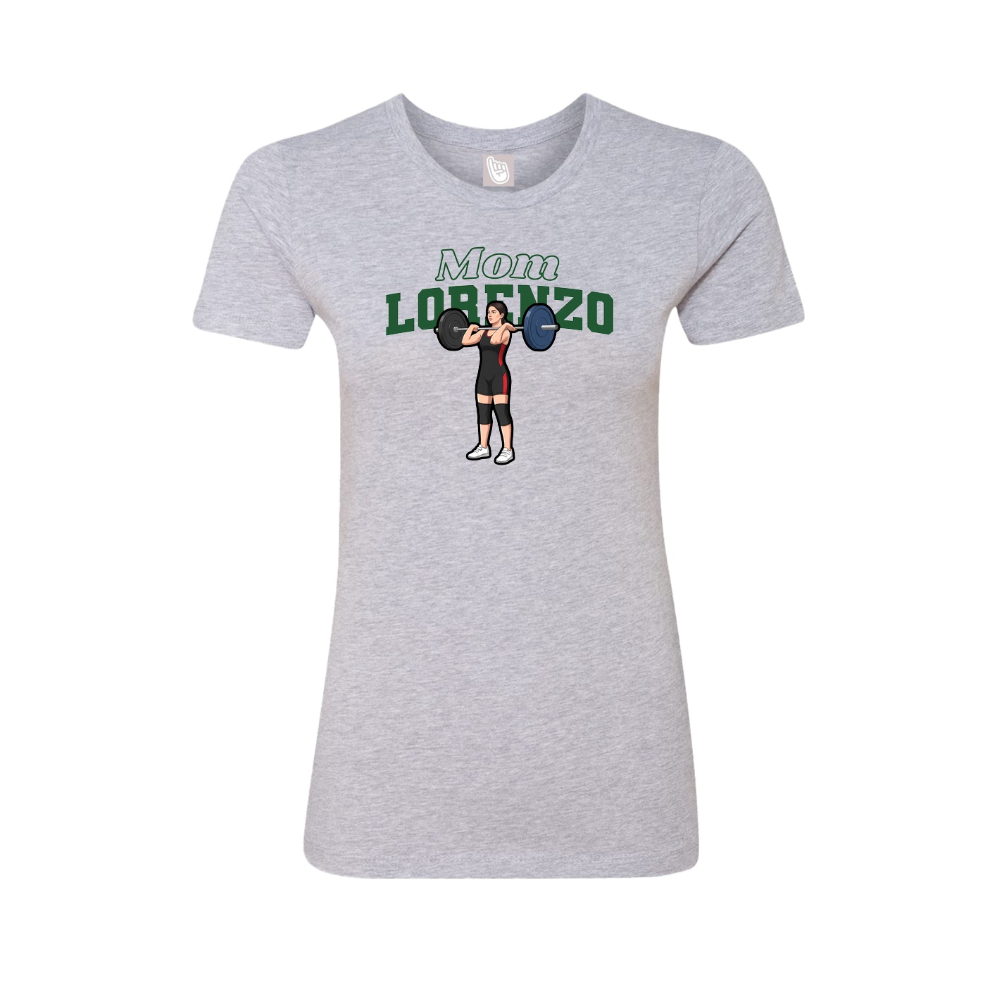 Womens Tee — Mothers Day Block in Grey