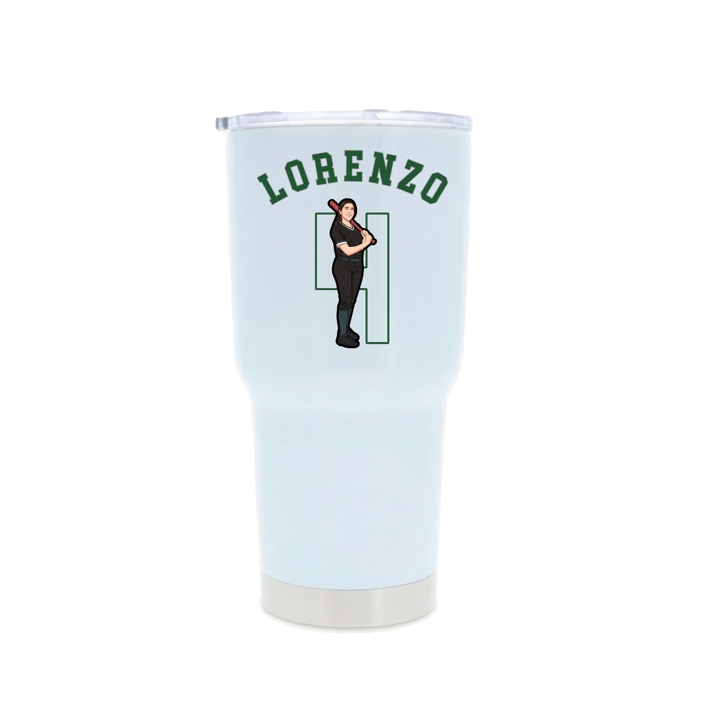 30oz Stainless Steel Tumbler — Shirsey Arch in White
