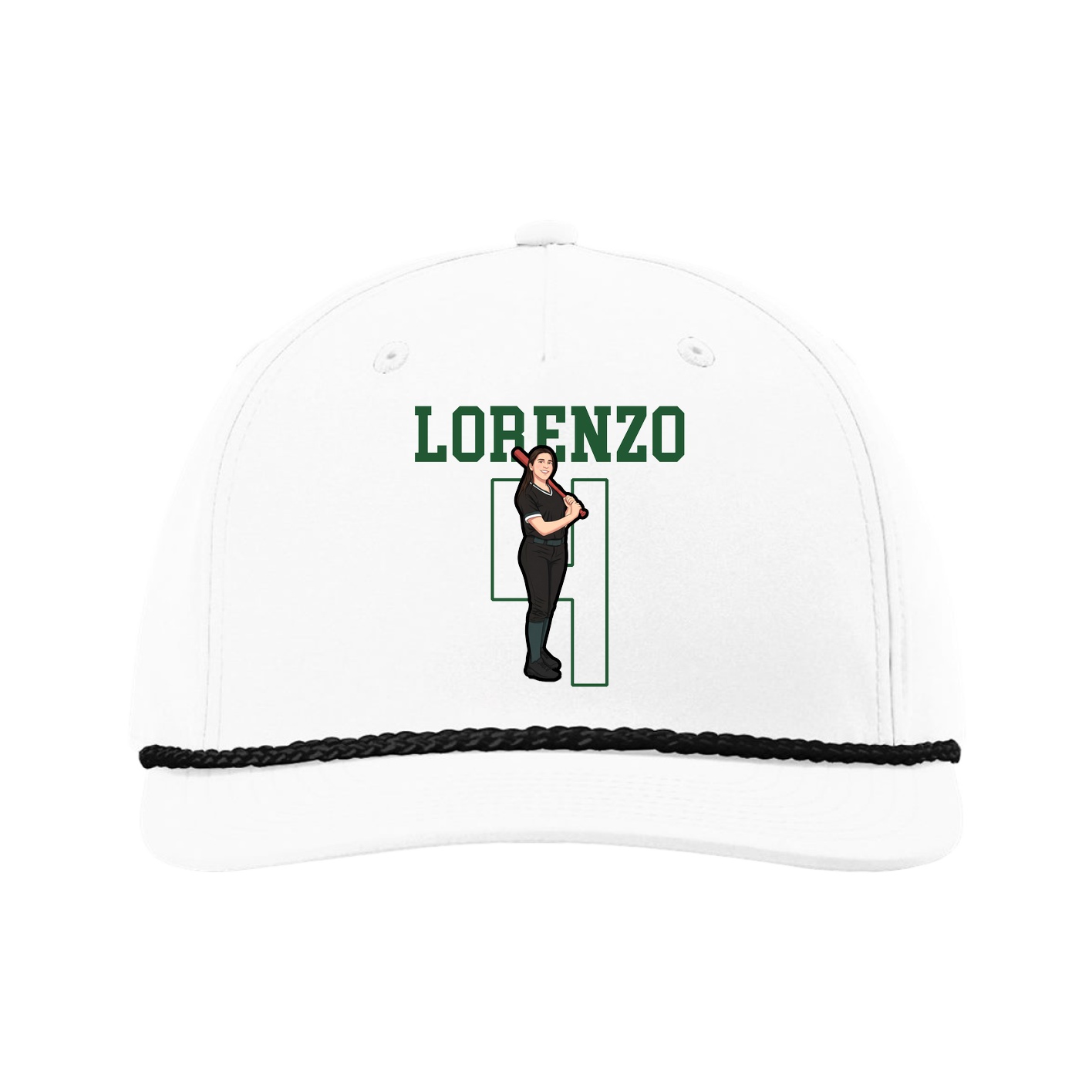 Five-Panel Classic Rope Cap — Shirsey in White