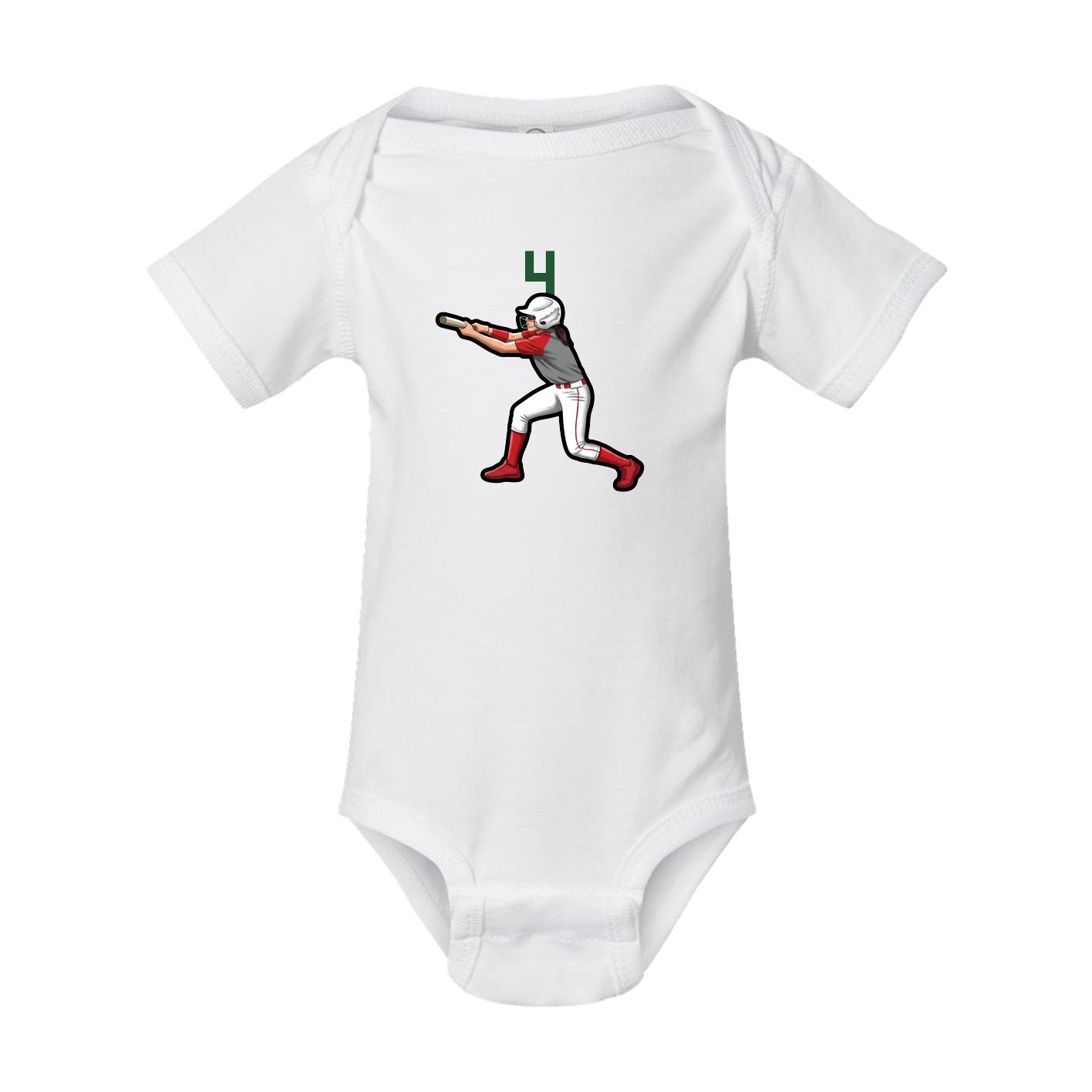 Baby Onesie — Number Top in White