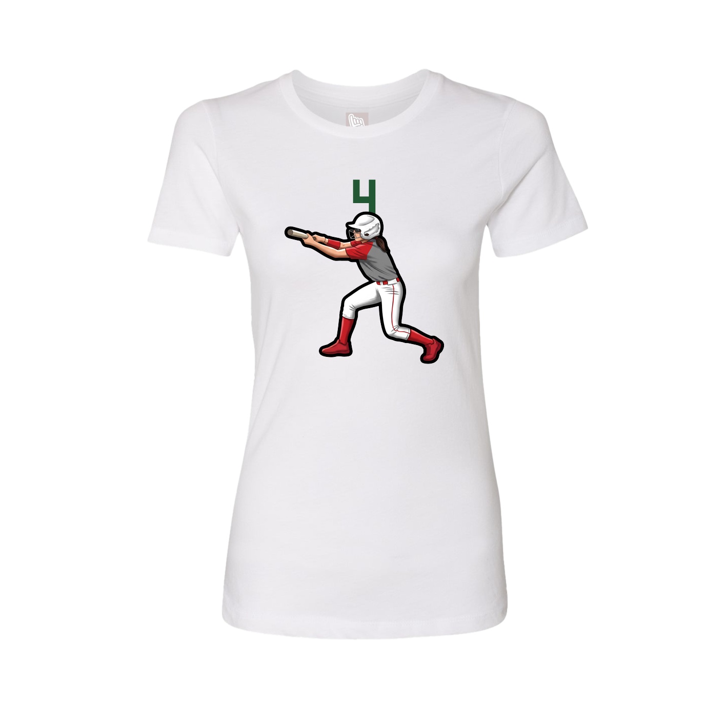 Fitted Women's Tee — Number Top in White