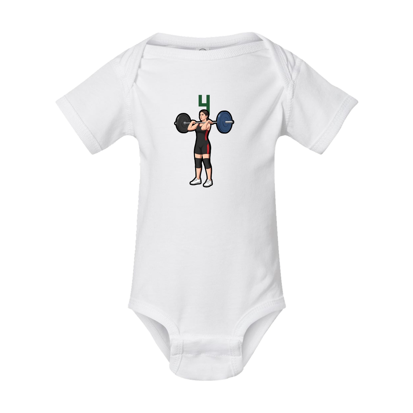 Baby Onesie — Number Top in White