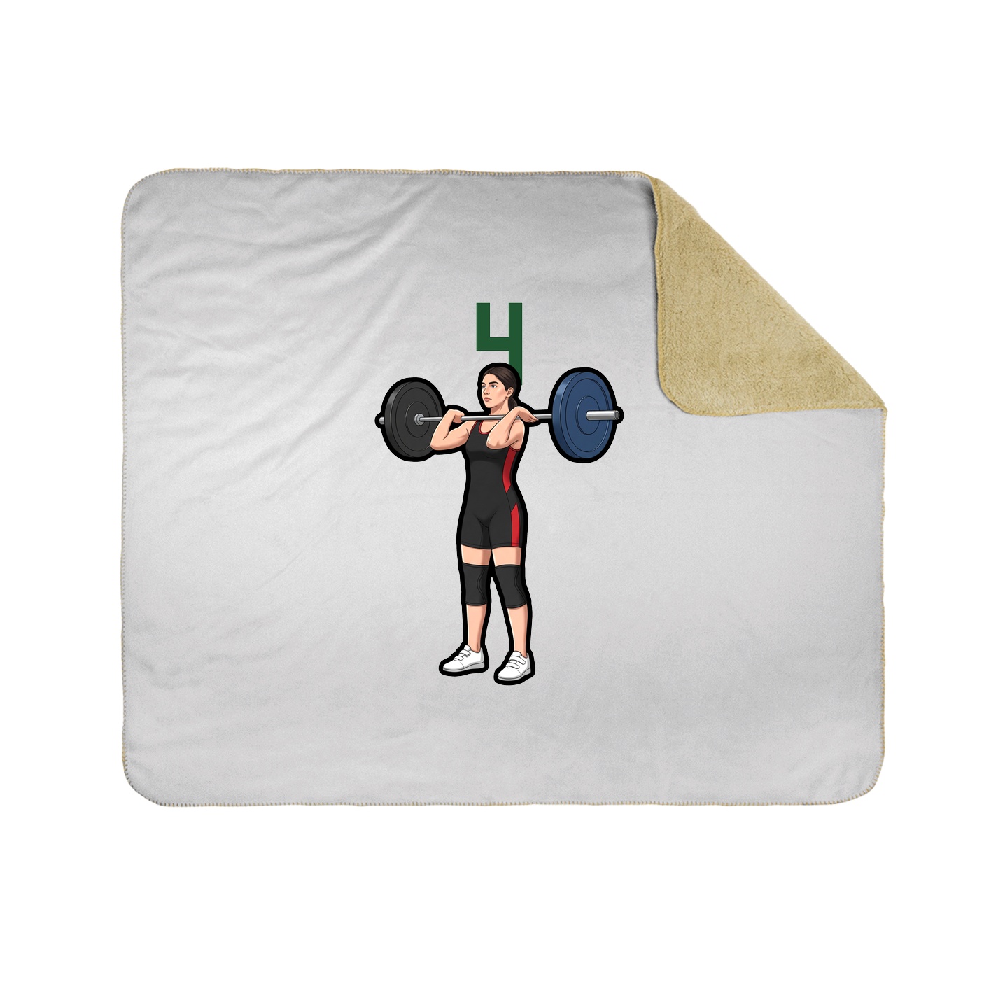 Throw Blanket — Number Top in White