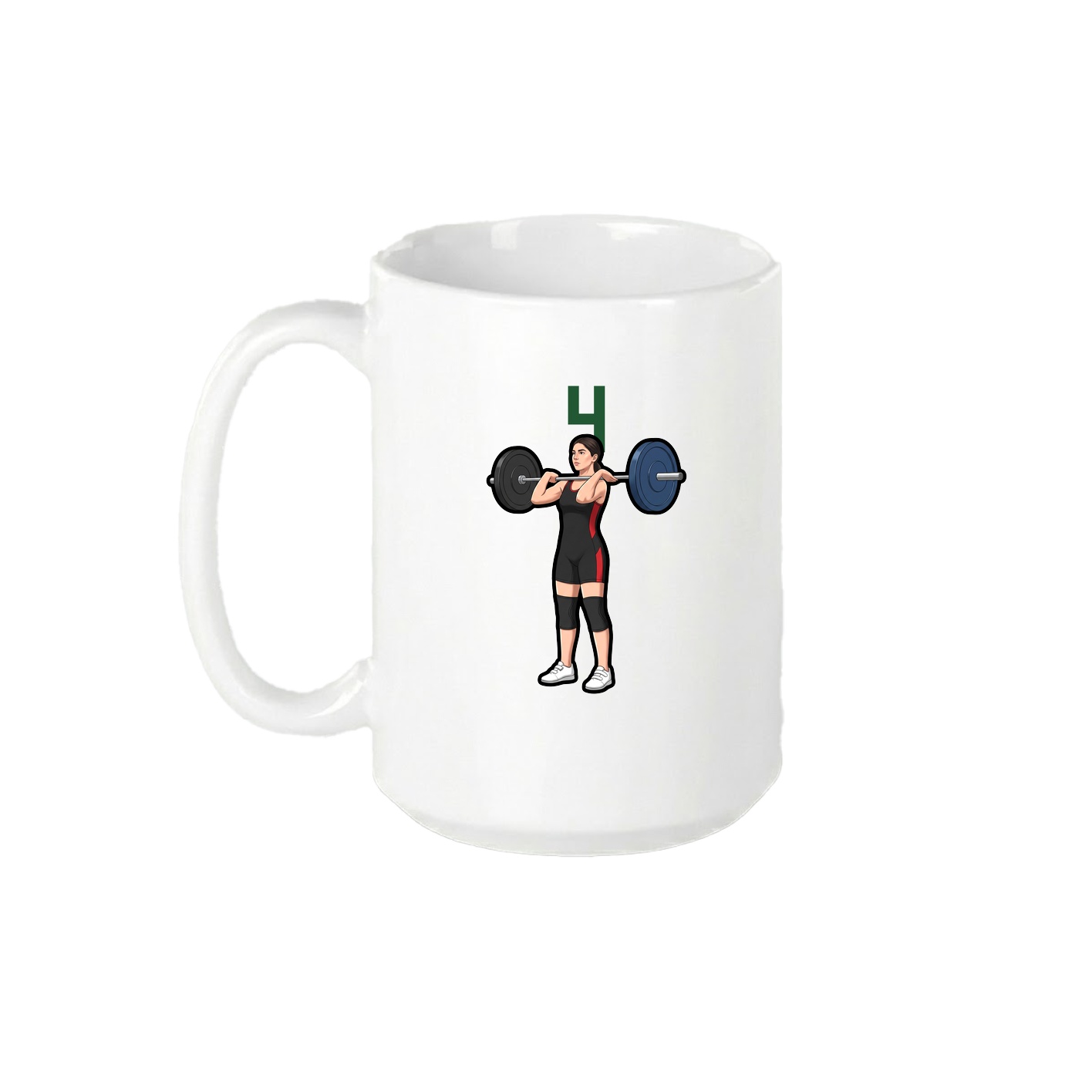 15oz Coffee Mug — Number Top in White