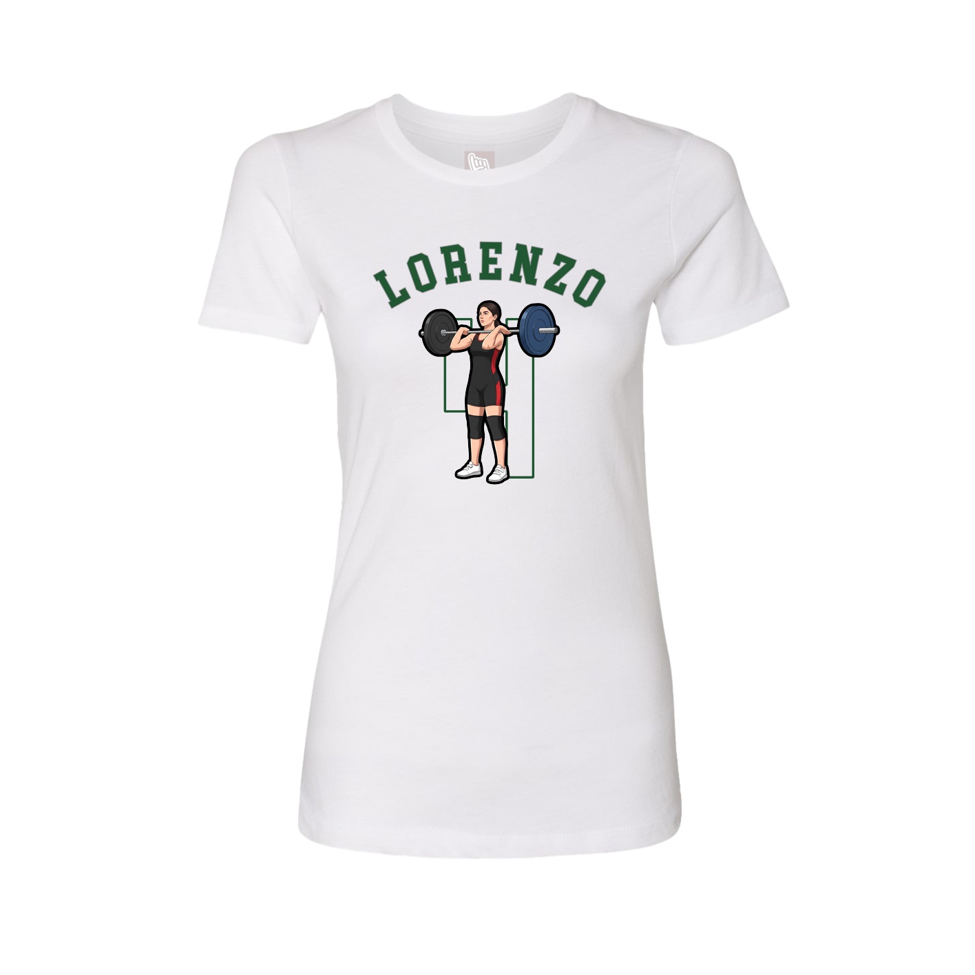 Fitted Women's Tee — Shirsey Arch in White