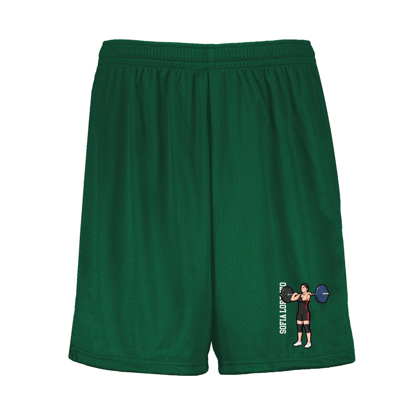 Shorts — Name Vertical in Green