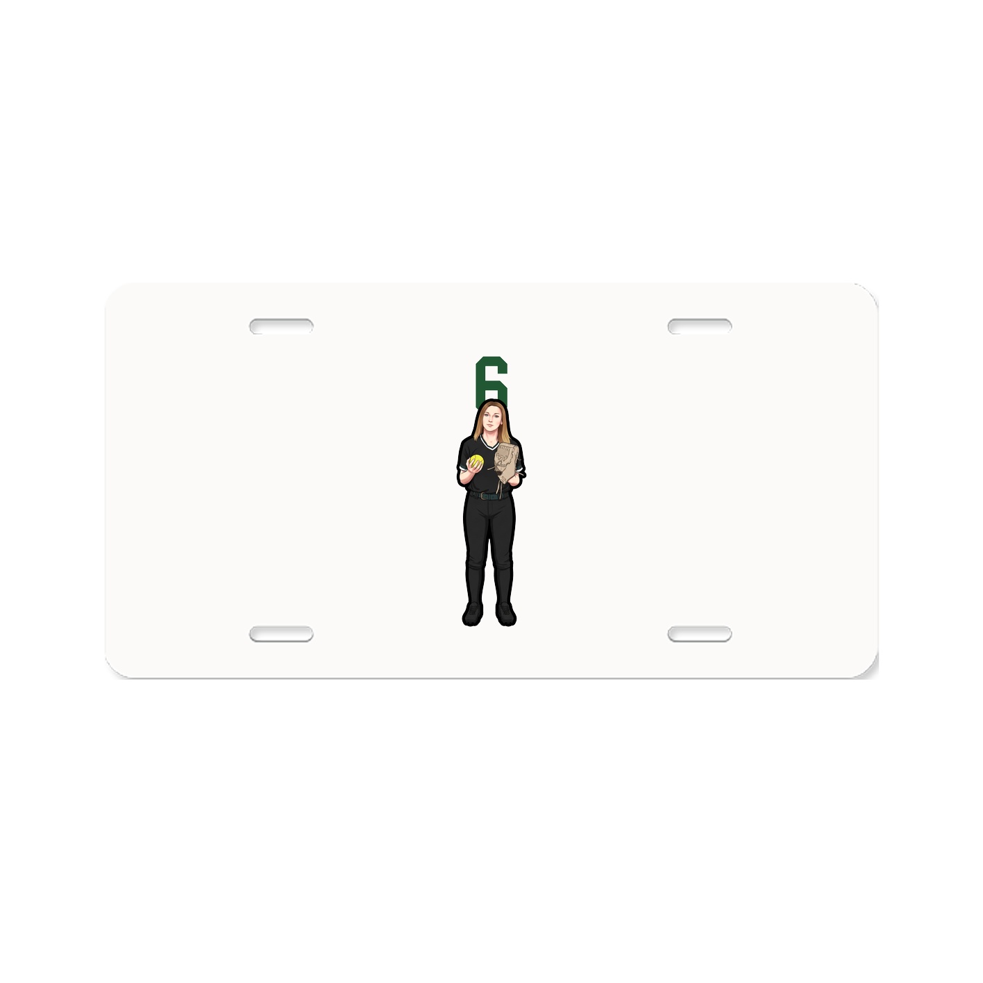 License Plate — Number Top in Classic