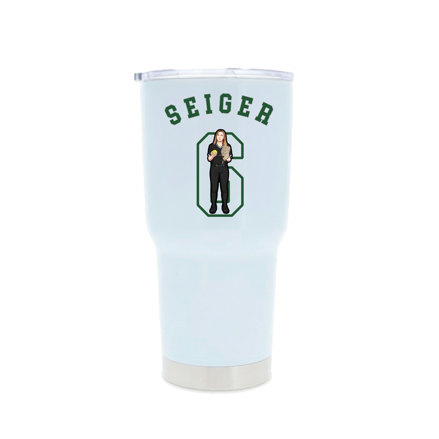 30oz Stainless Steel Tumbler — Shirsey Arch in White