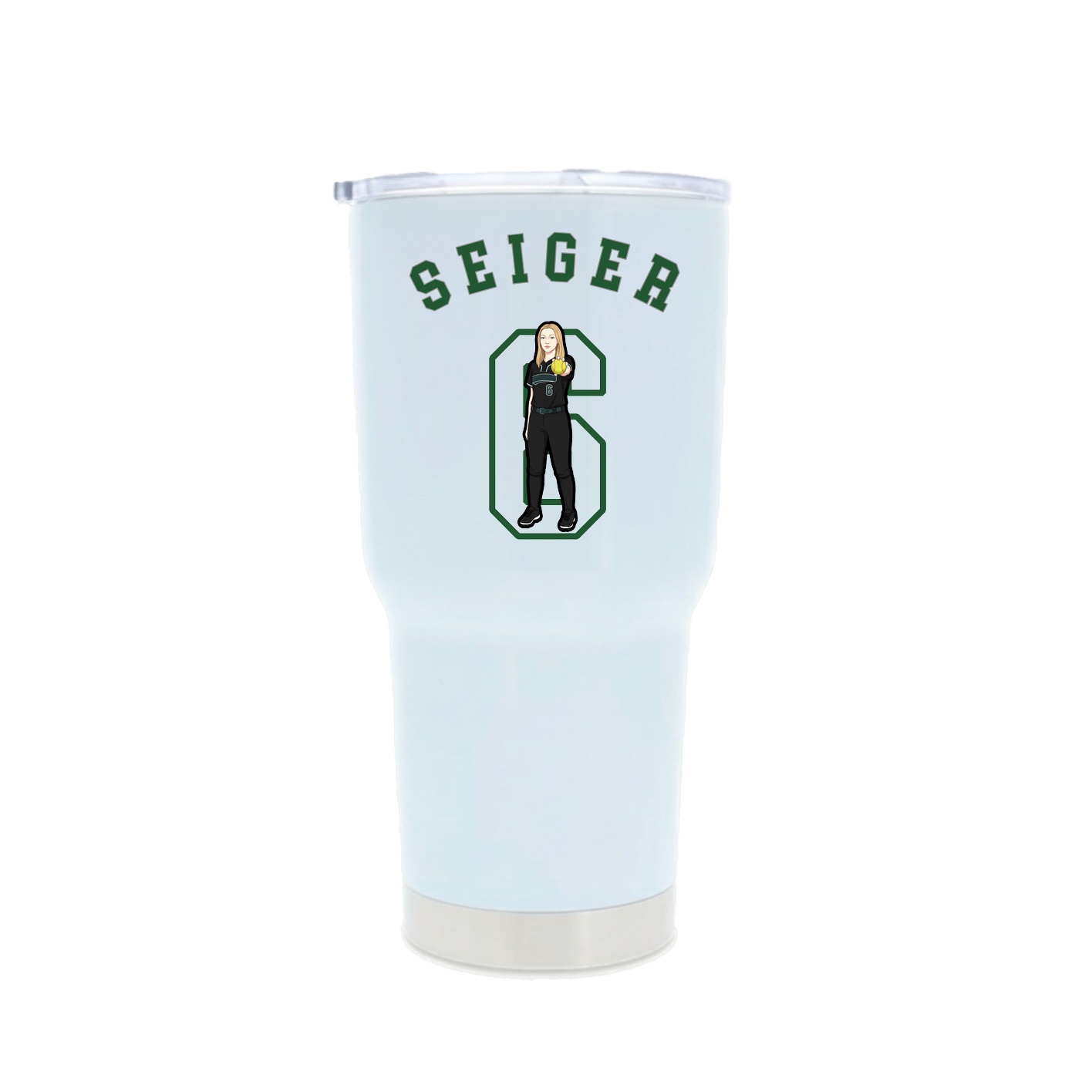 30oz Stainless Steel Tumbler — Shirsey Arch in White
