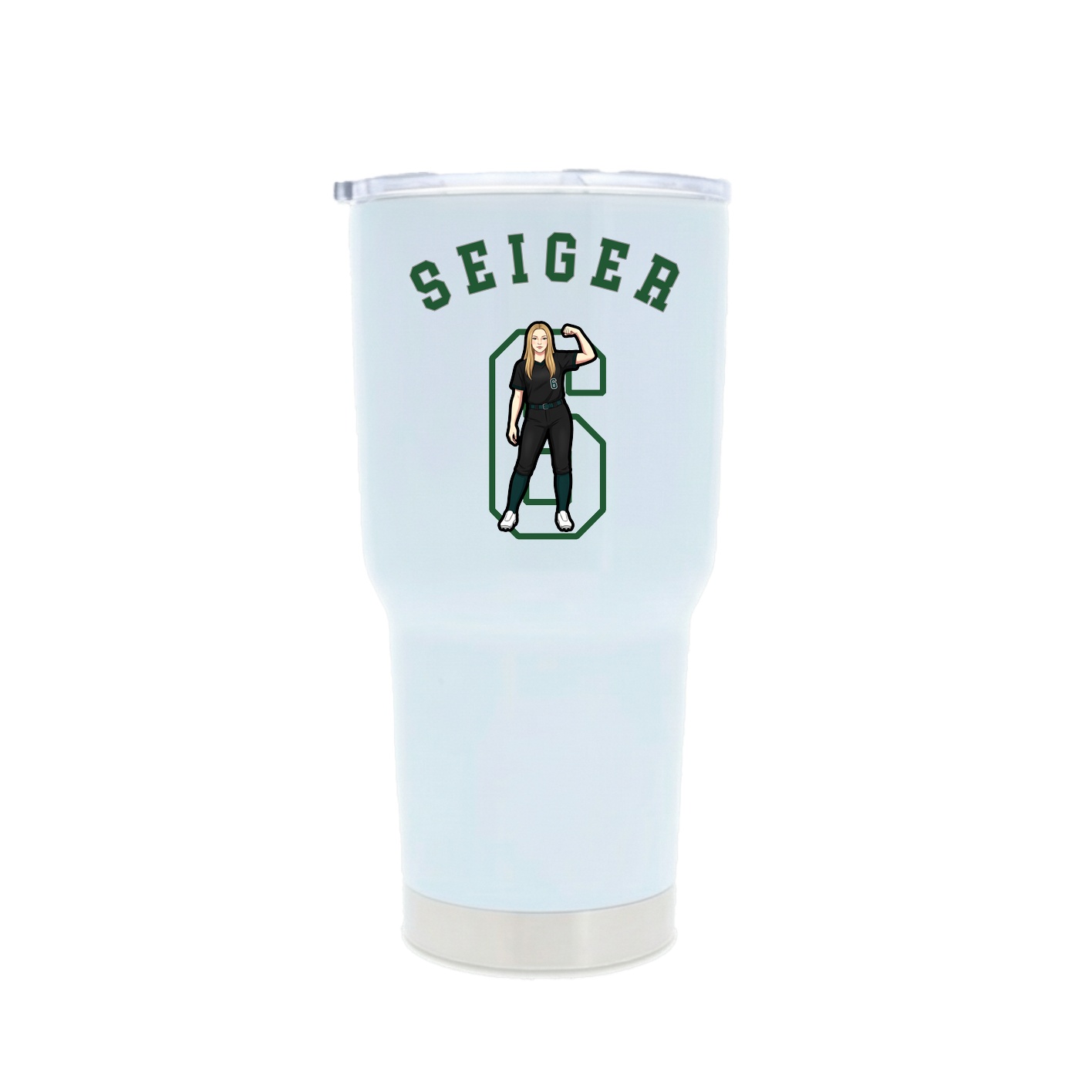 30oz Stainless Steel Tumbler — Shirsey Arch in White