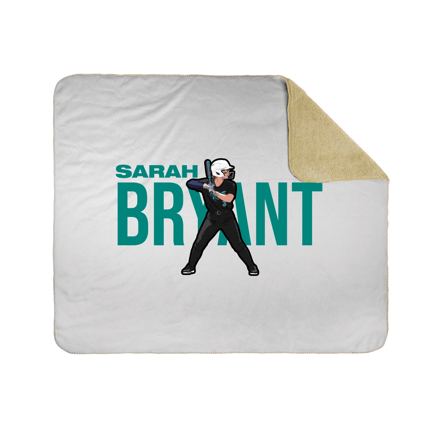 Throw Blanket — Player Name in White