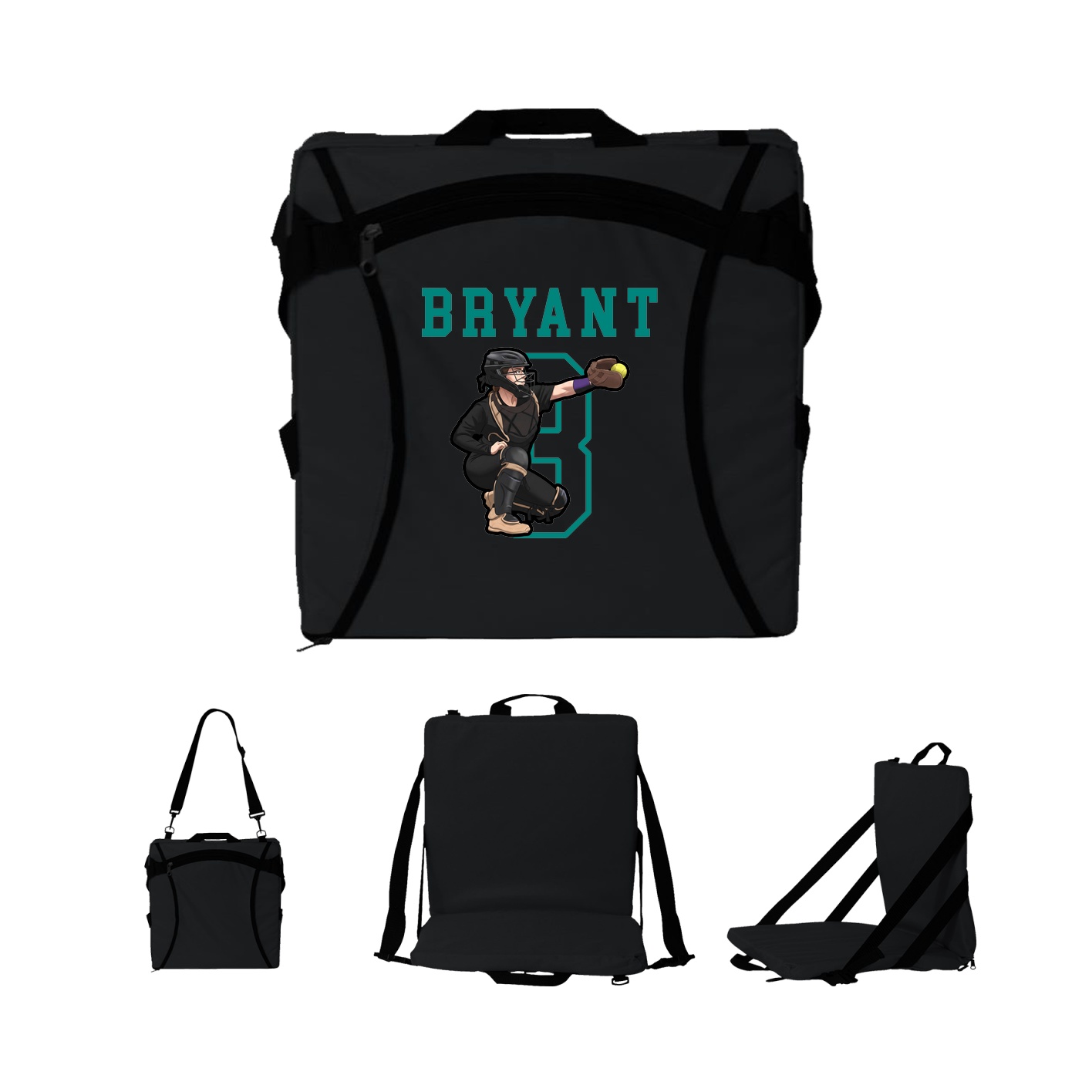 Folding Stadium Seat — Shirsey in Black