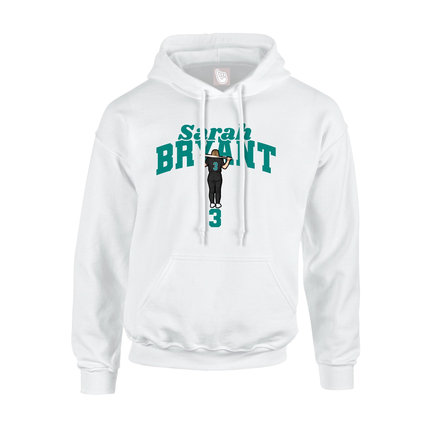 Hoodie — Signature Arch in White