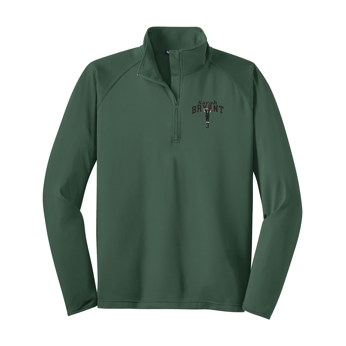 Q-Zip Pullover — Signature Arch in Green
