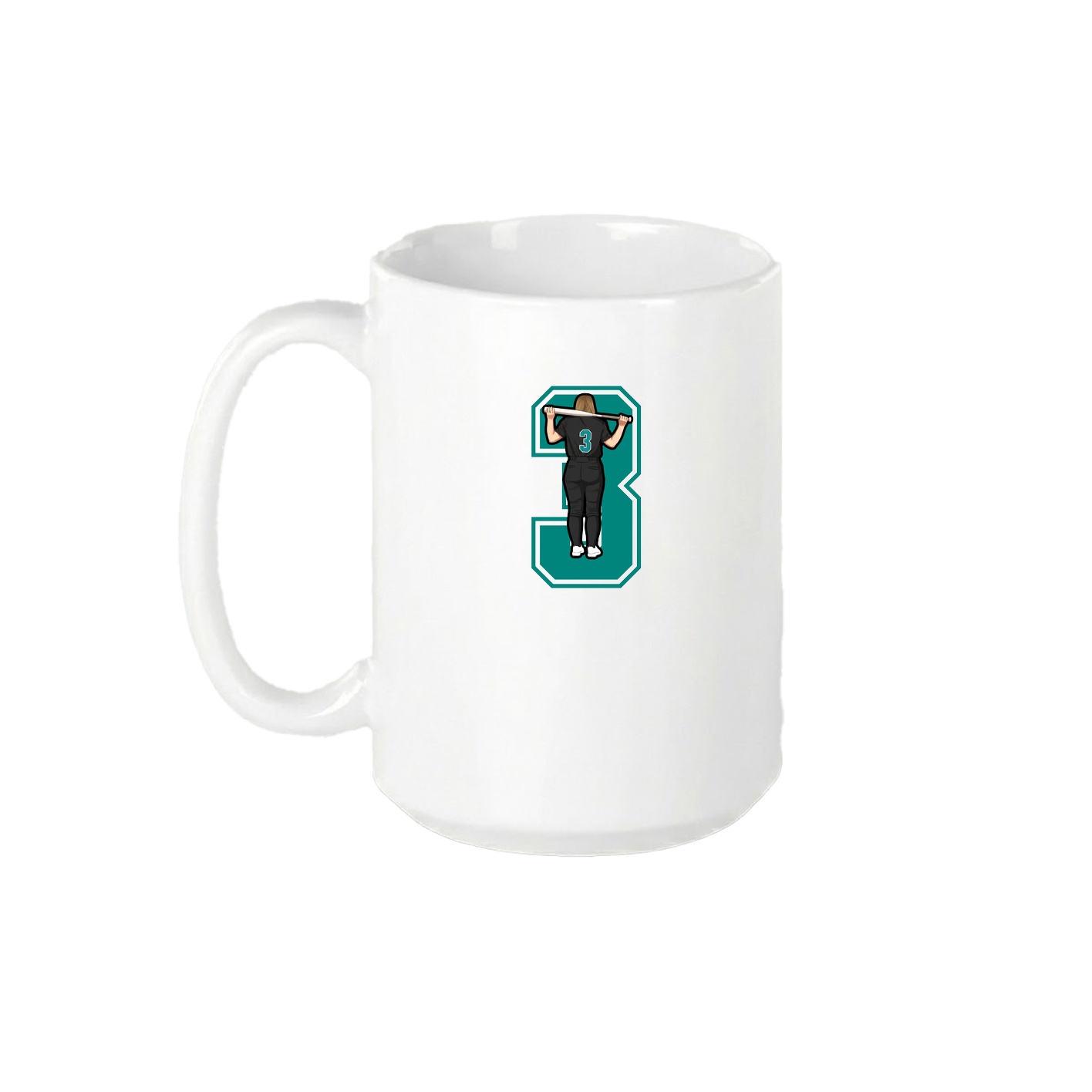 15oz Coffee Mug — Number in White