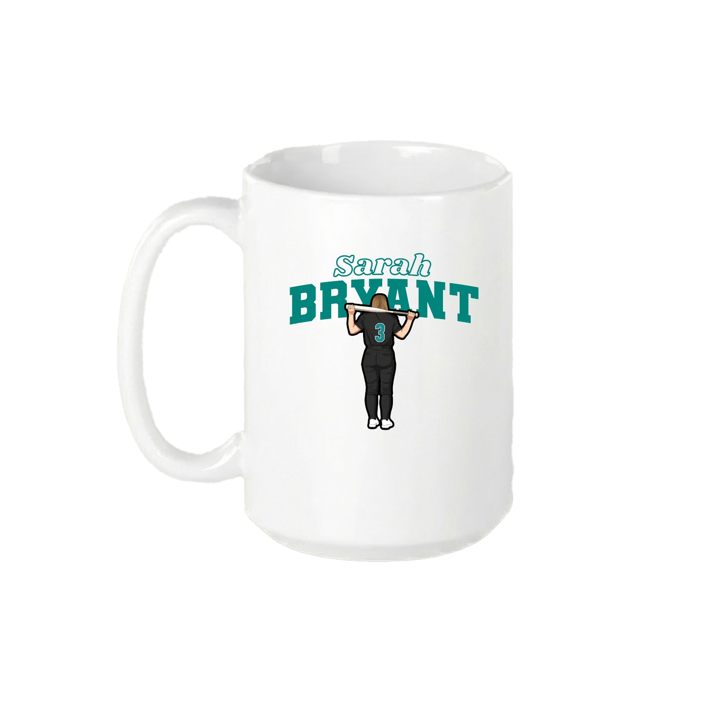 15oz Coffee Mug — Name Arch in White