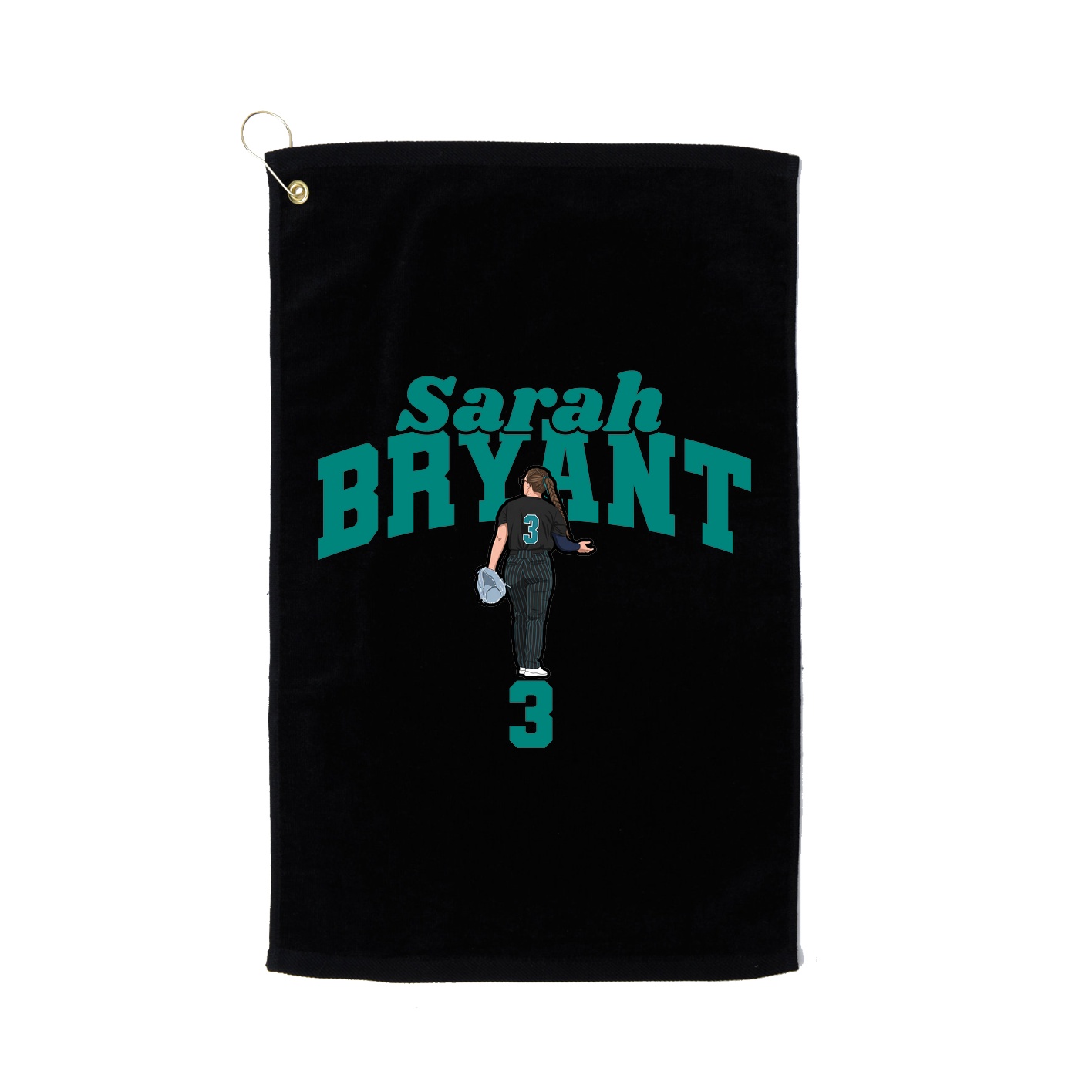 Golf Towel — Signature Arch in Black