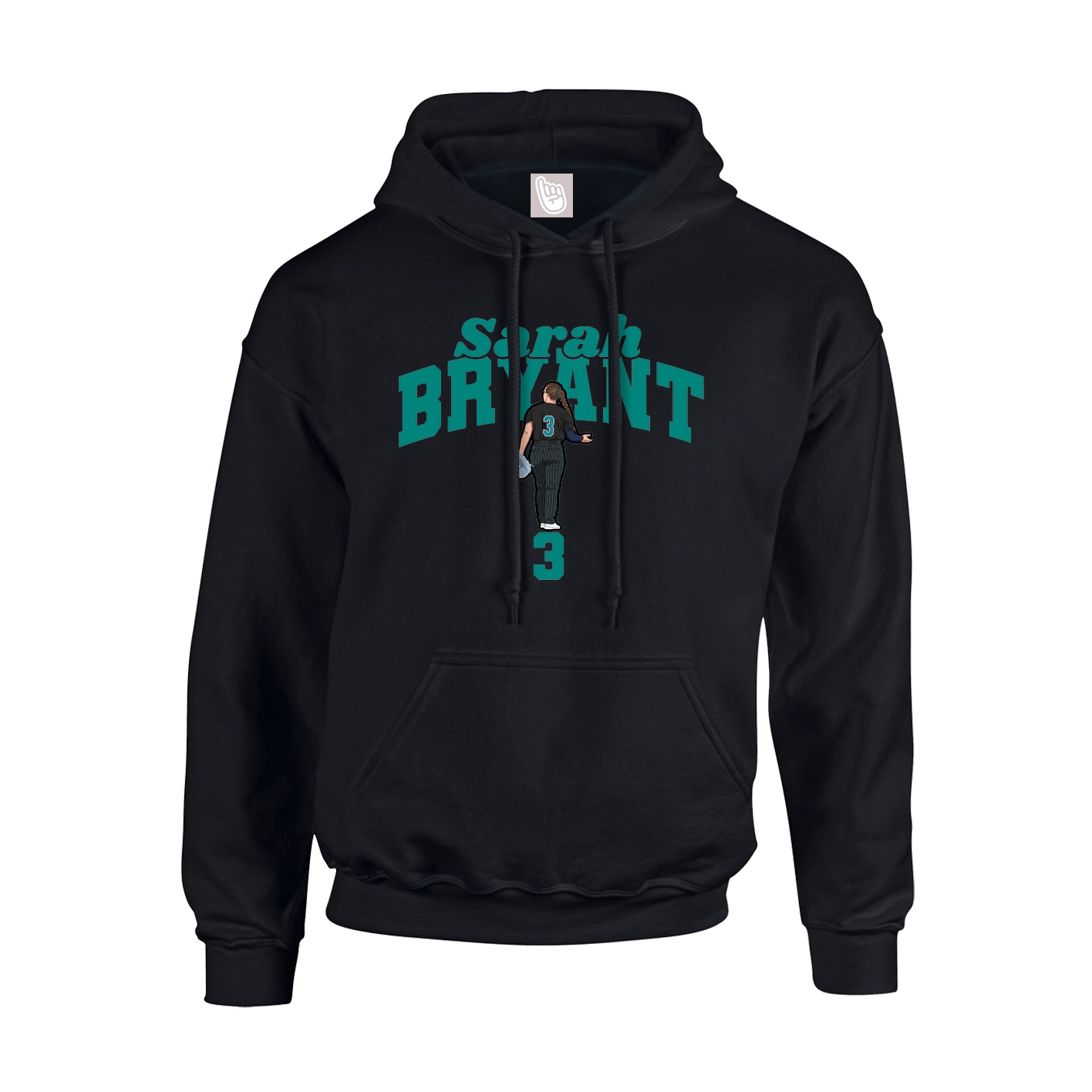Youth Hoodie — Signature Arch in Black