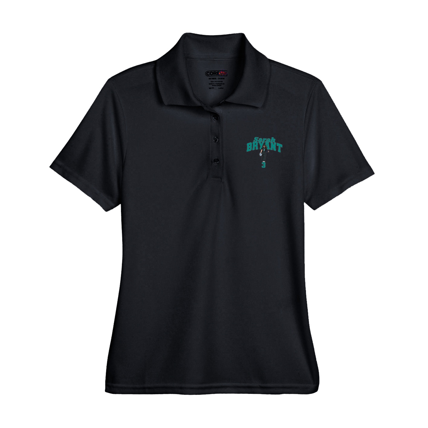 Womens Performance Polo — Signature Arch in Black