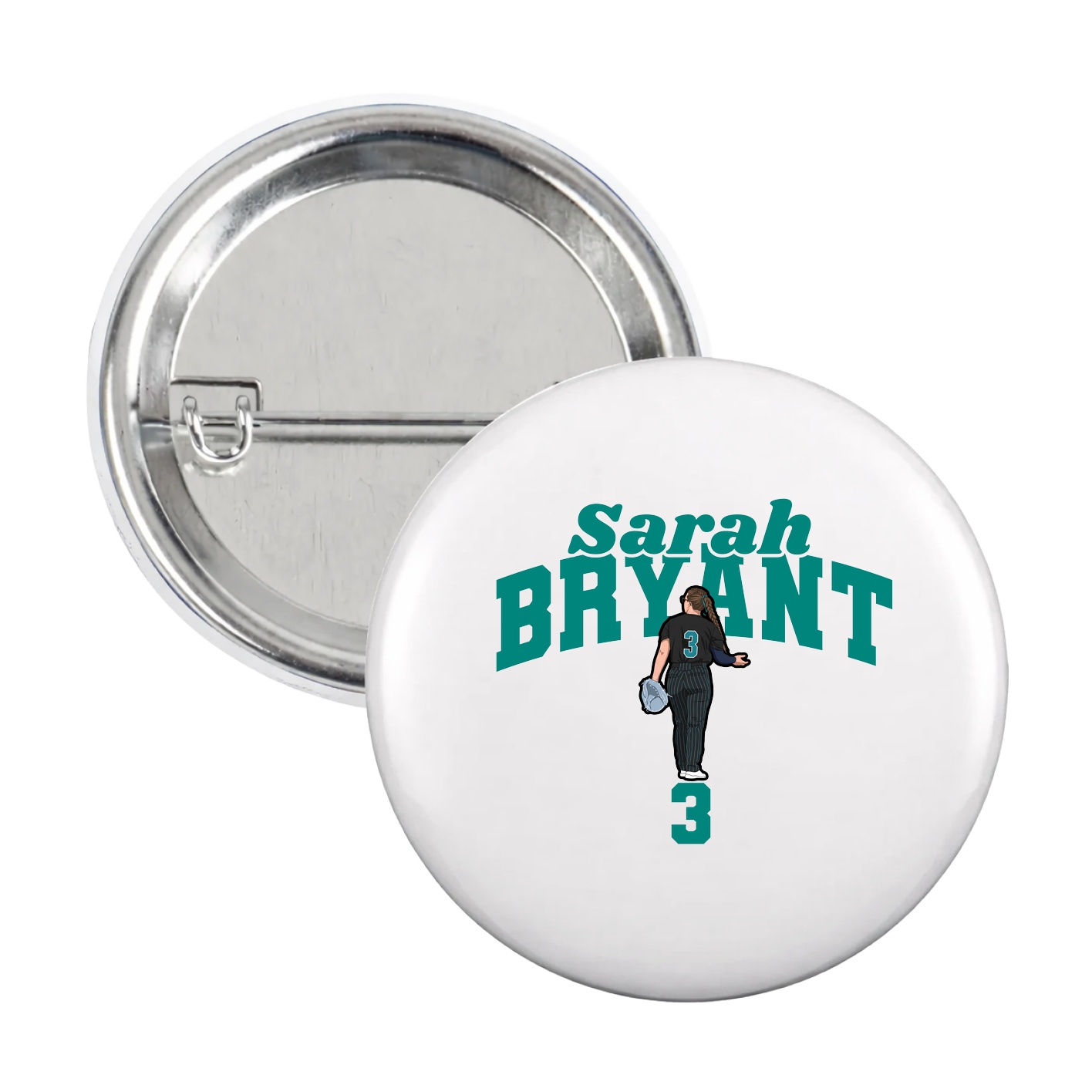 Game Day Button — Signature Arch in White