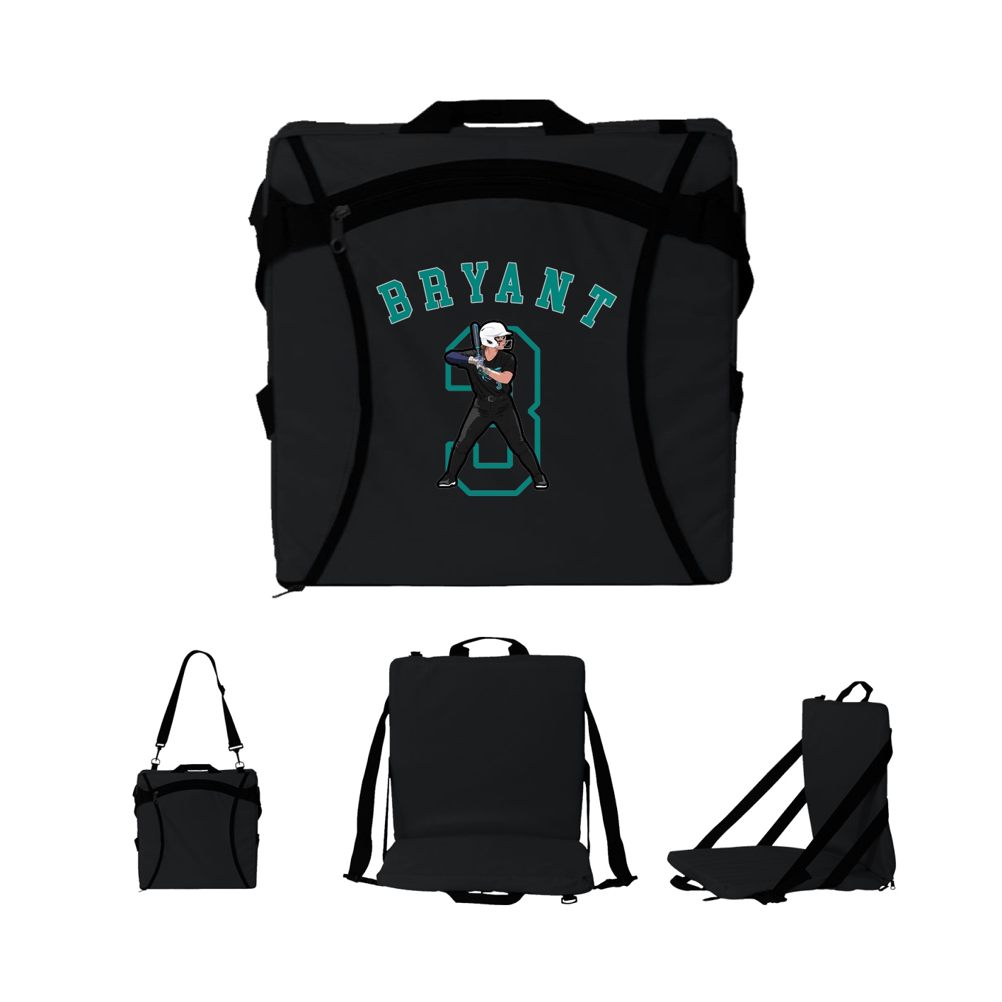 Folding Stadium Seat — Shirsey Arch in Black