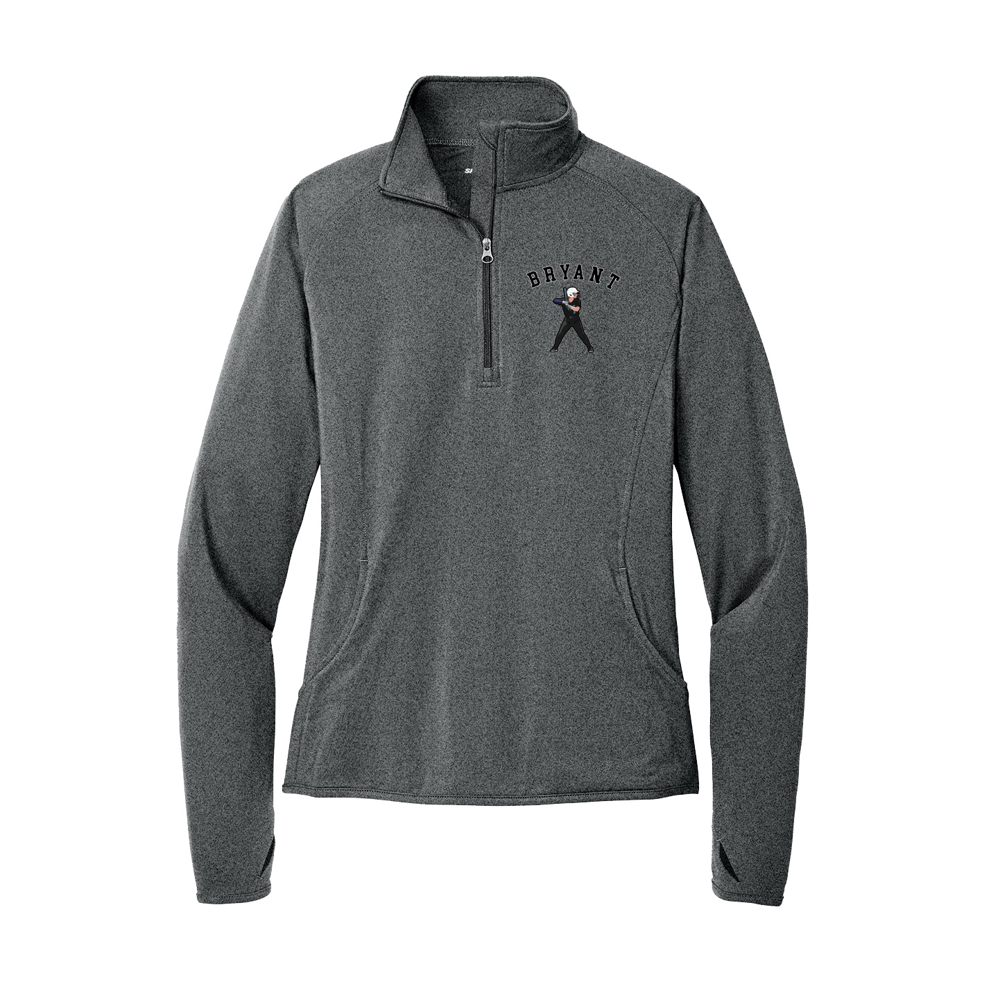 Women's Q-Zip Pullover — Shirsey Arch in Grey