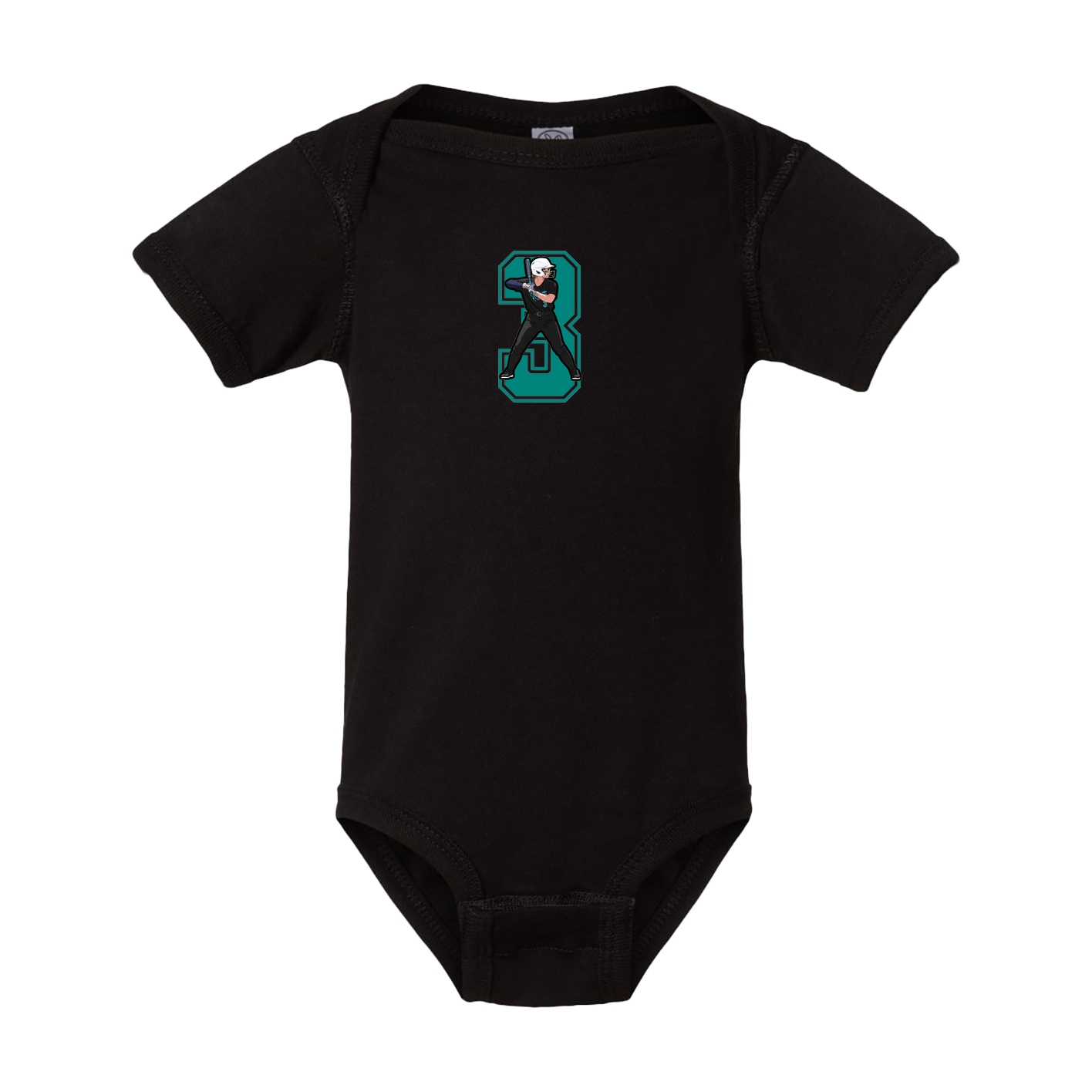 Baby Onesie — Number in Black