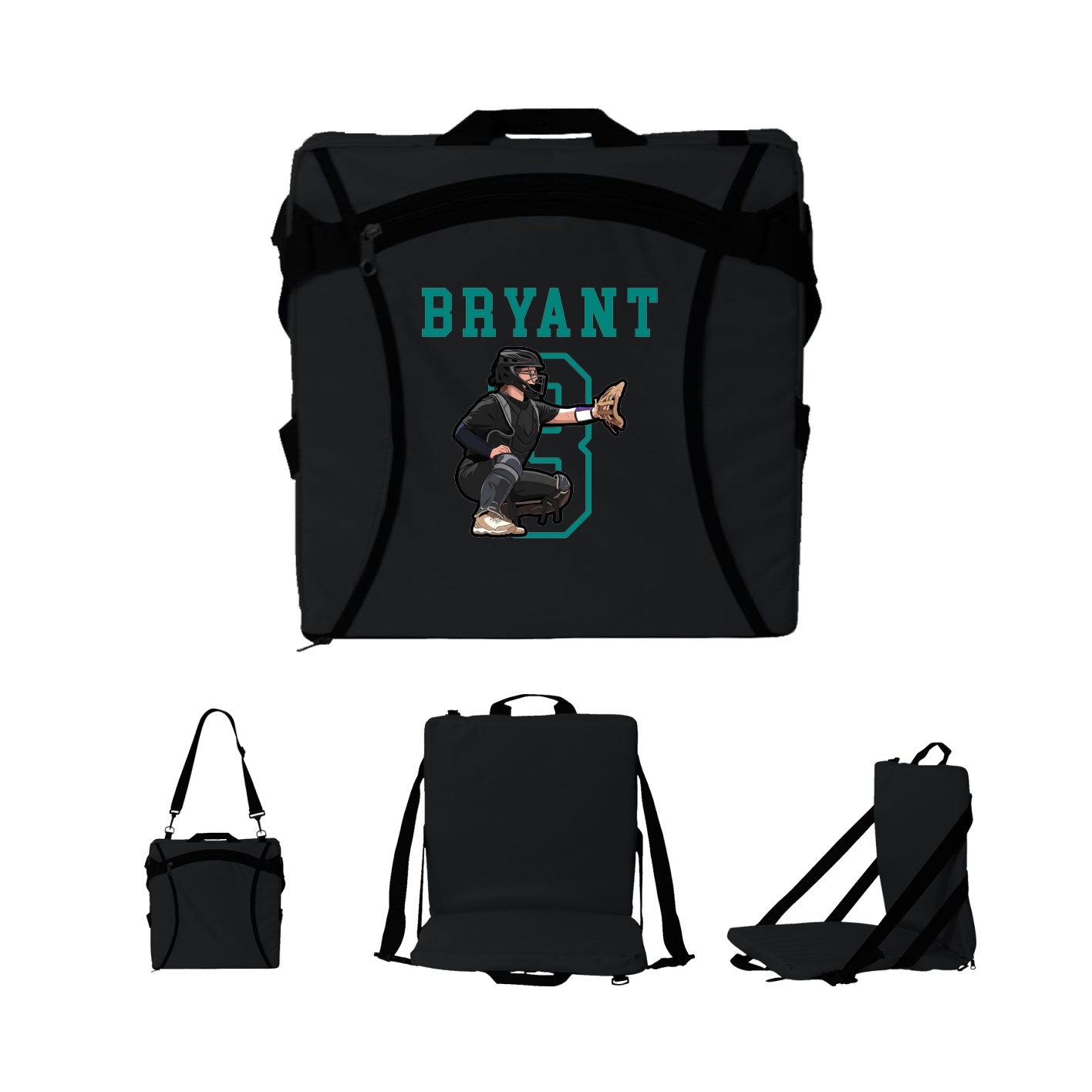 Folding Stadium Seat — Shirsey in Black