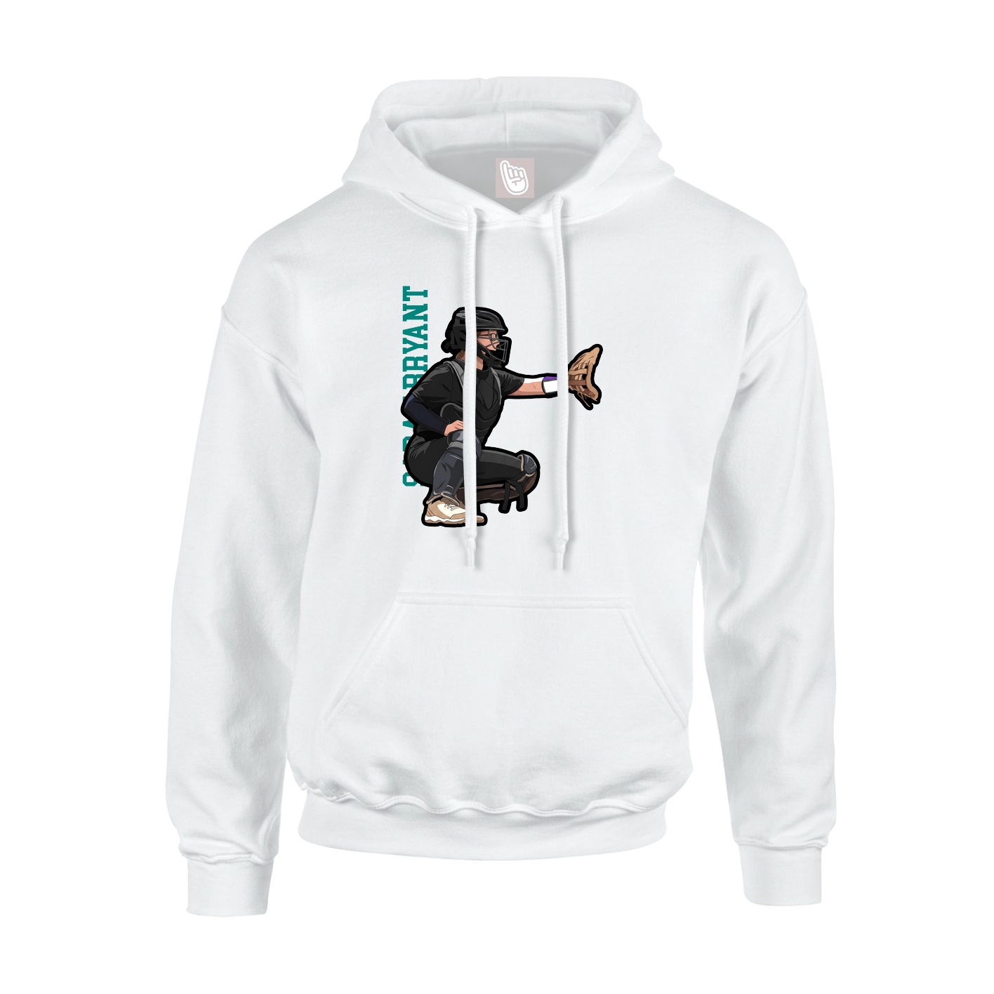 Youth Hoodie — Name Vertical in White