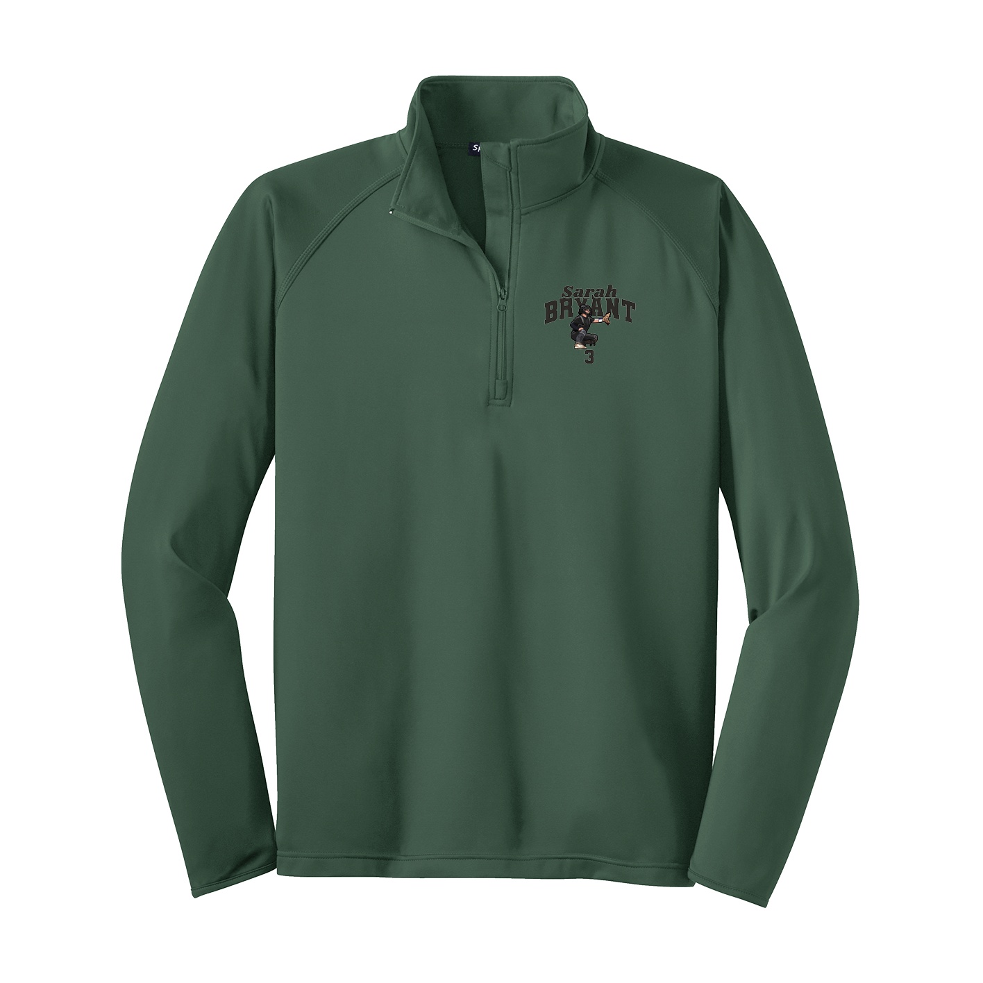 Q-Zip Pullover — Signature Arch in Green