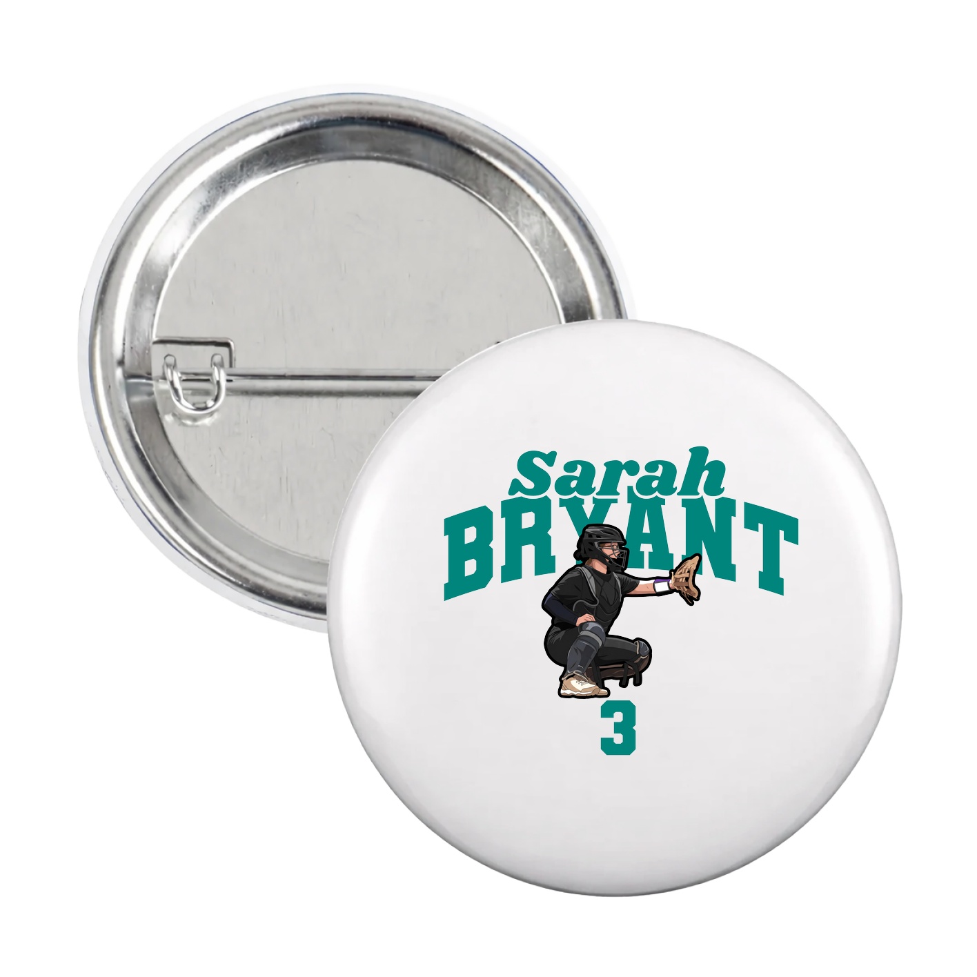 Game Day Button — Signature Arch in White