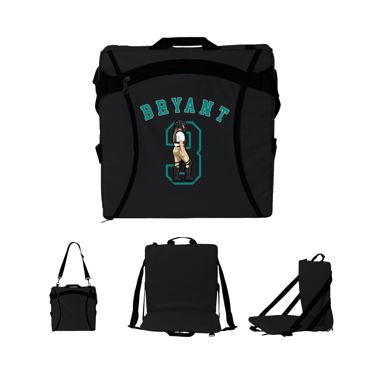 Folding Stadium Seat — Shirsey Arch in Black