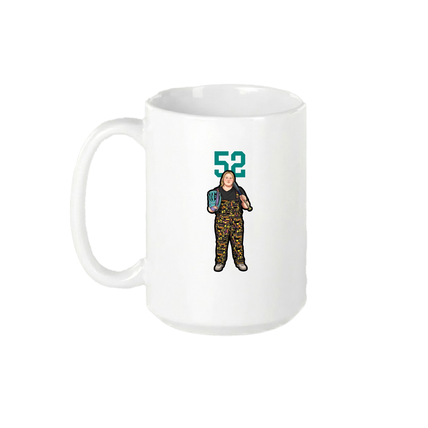15oz Coffee Mug — Number Top in White