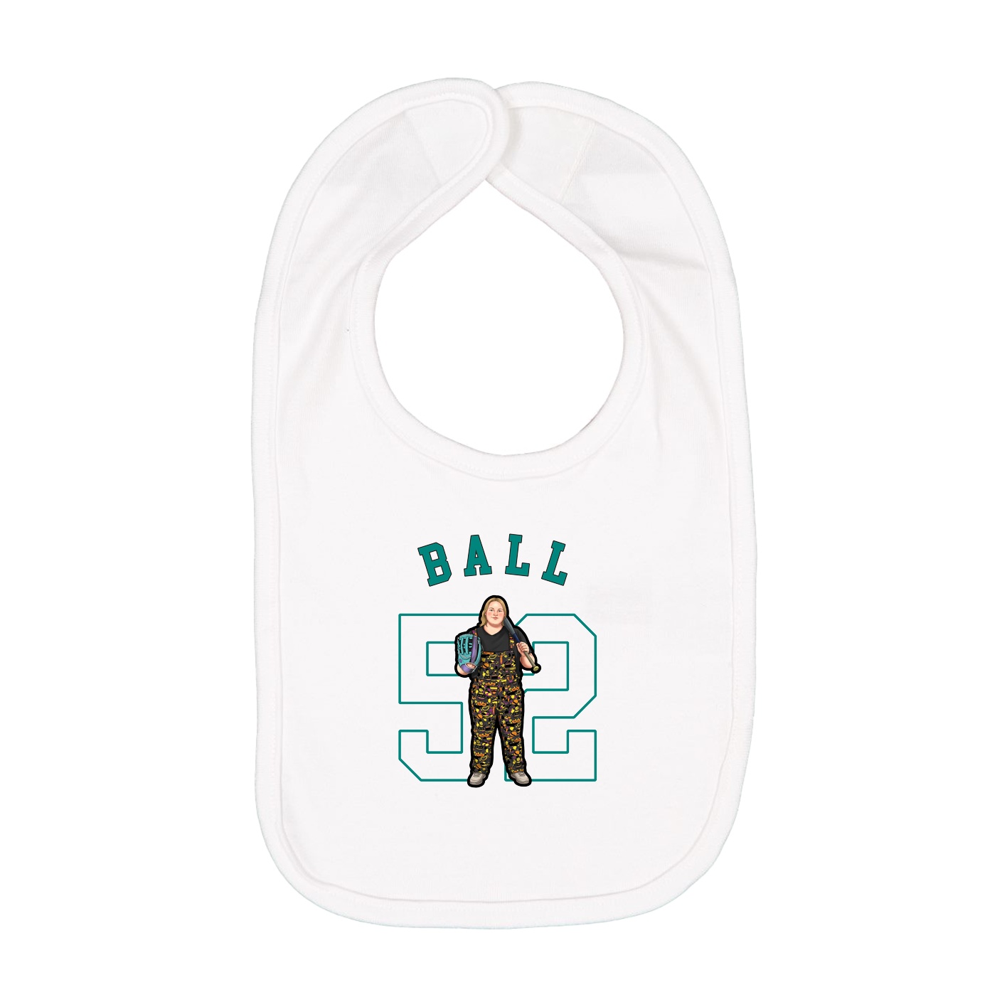 Infant Bib — Shirsey Arch in White