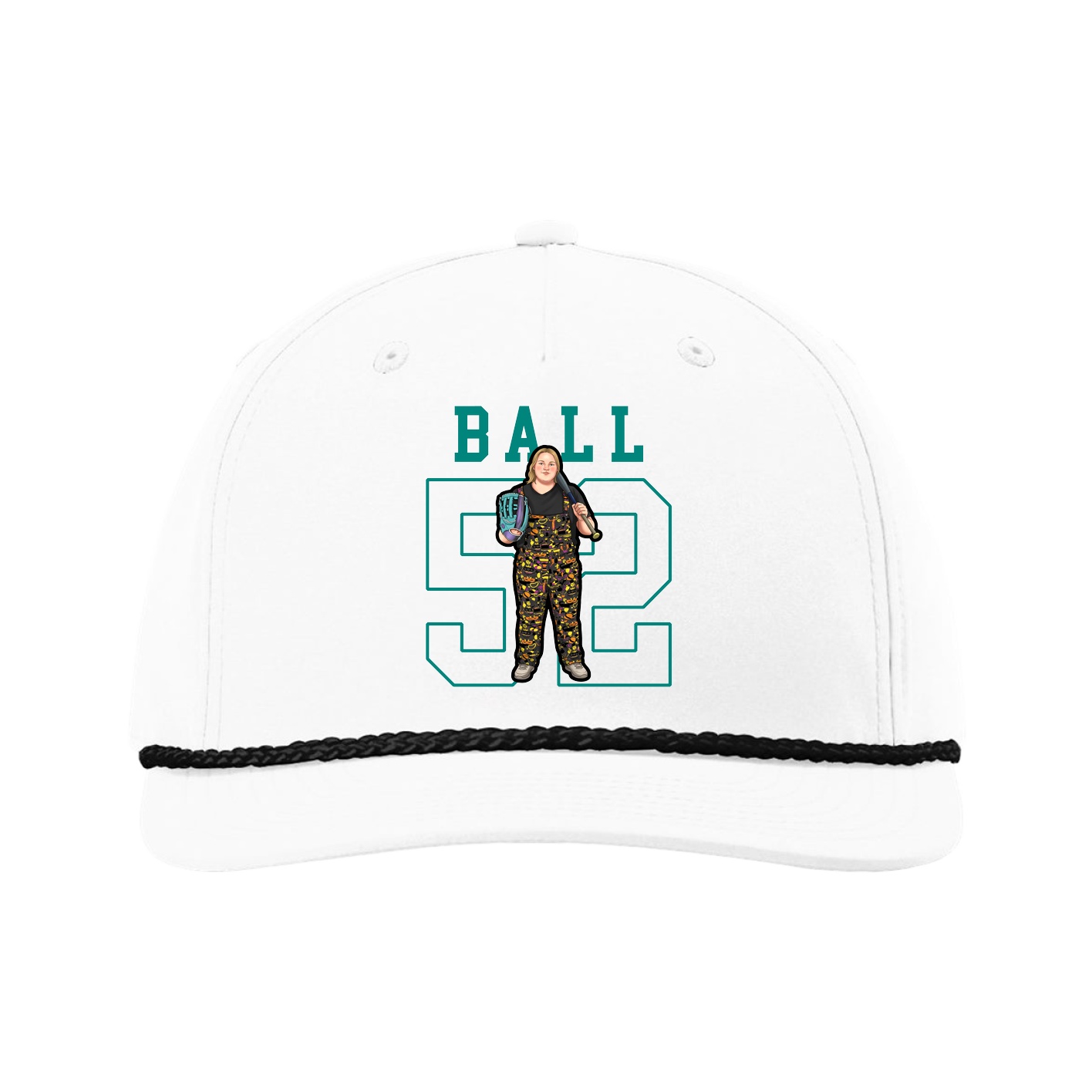 Five-Panel Classic Rope Cap — Shirsey in White