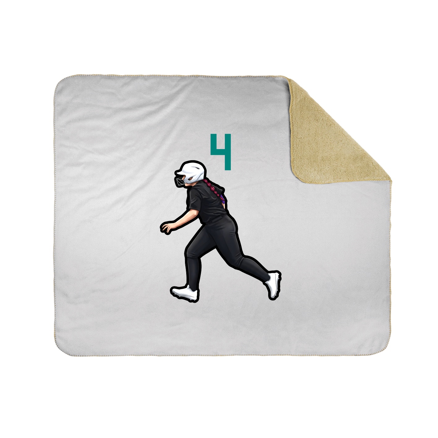 Throw Blanket — Number Top in White