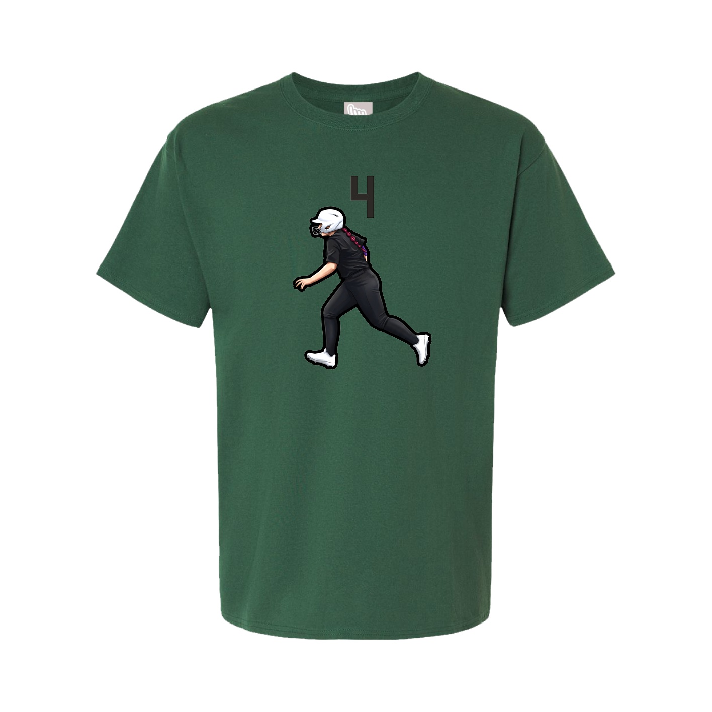 Youth Tee — Number Top in Green