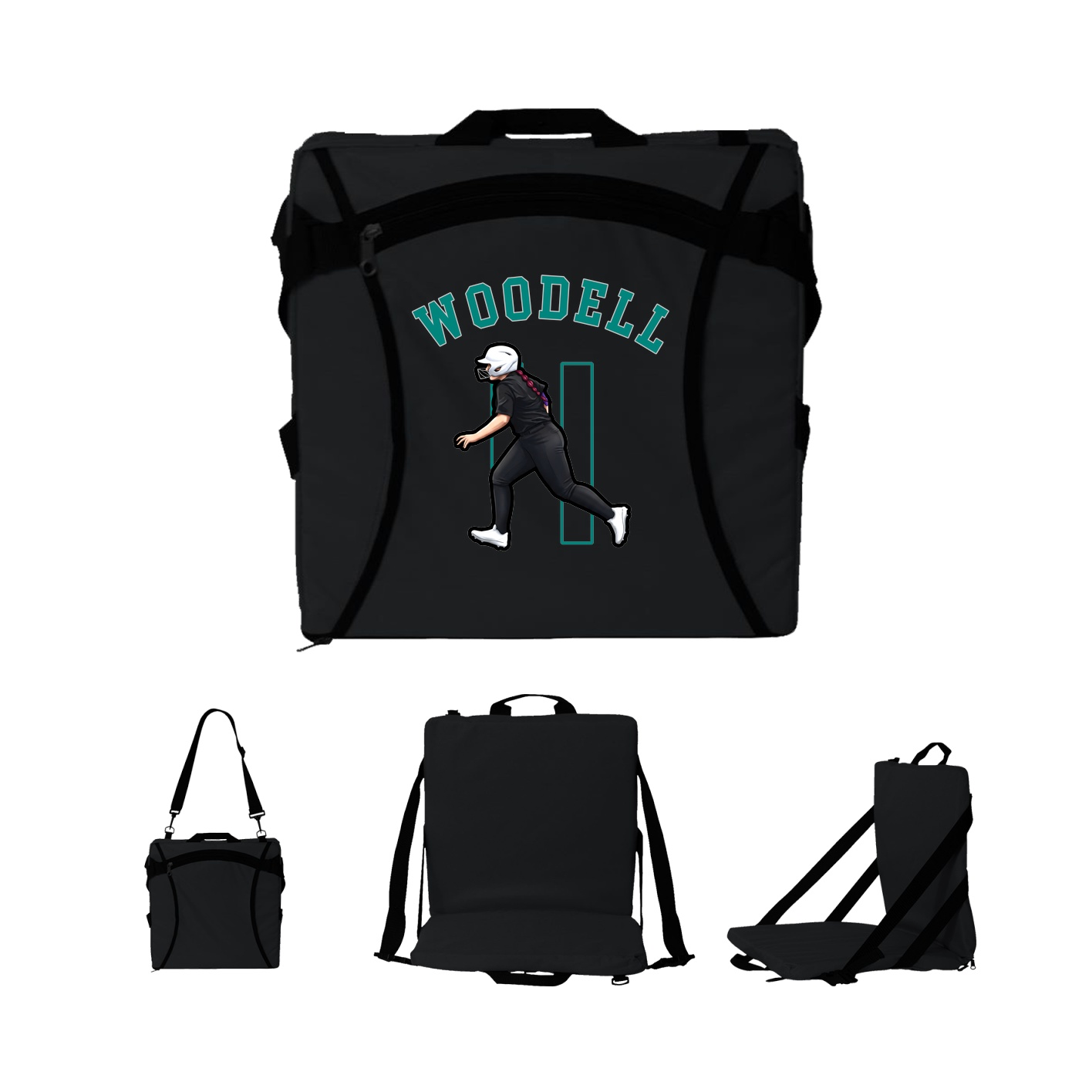 Folding Stadium Seat — Shirsey Arch in Black