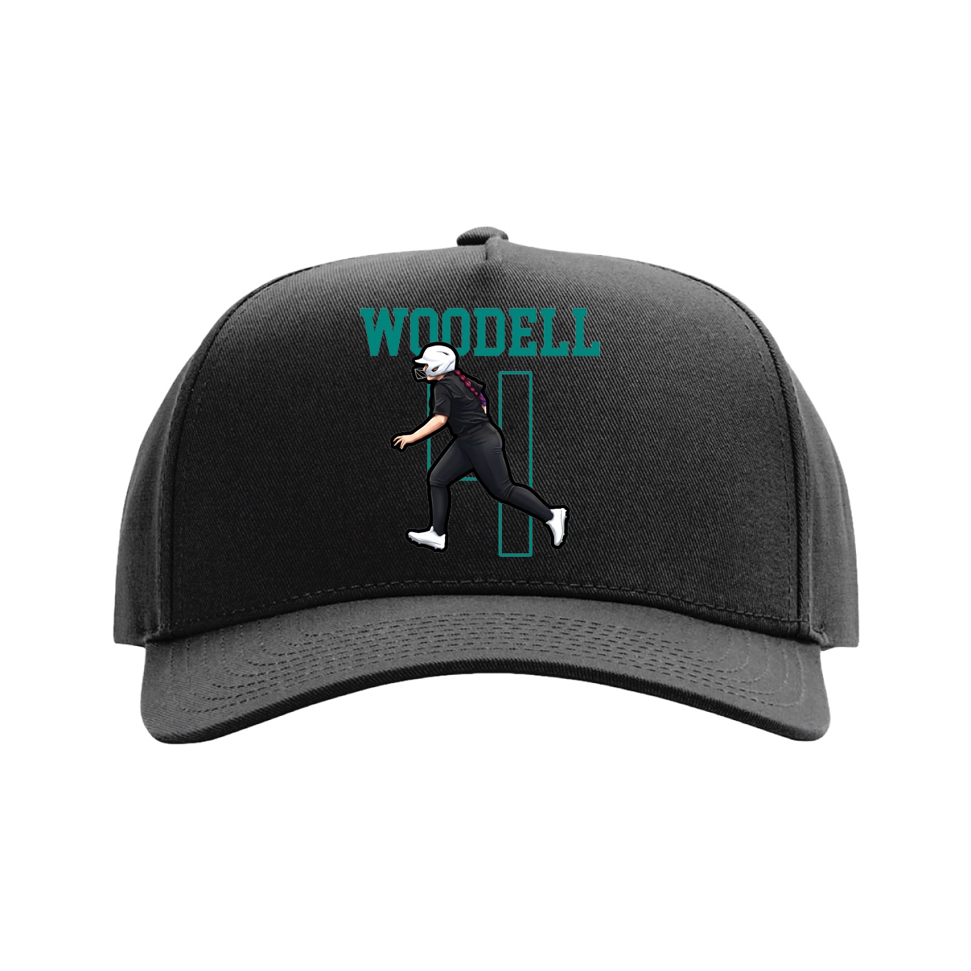 Full Fabric Five-Panel Champ Cap — Shirsey in Black