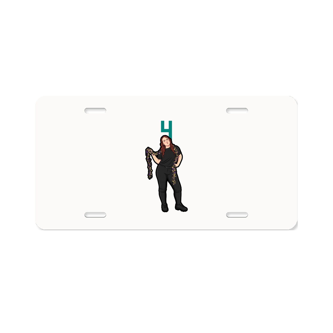 License Plate — Number Top in Classic